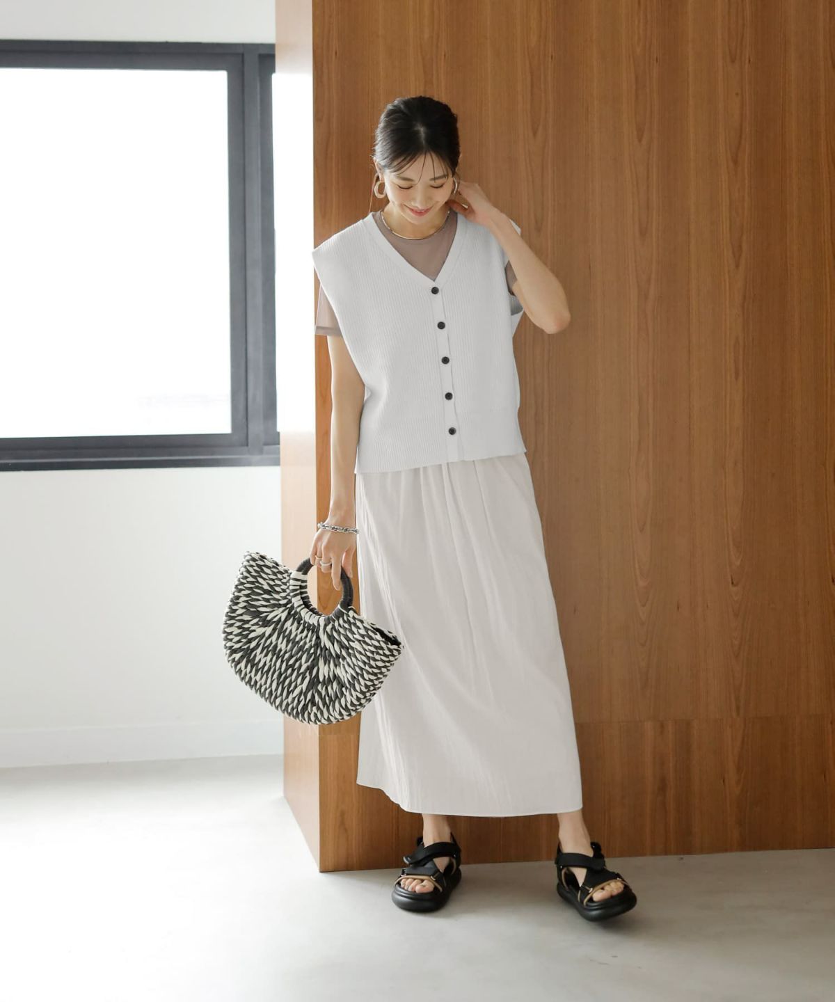着用イメージ　165cm ホワイト