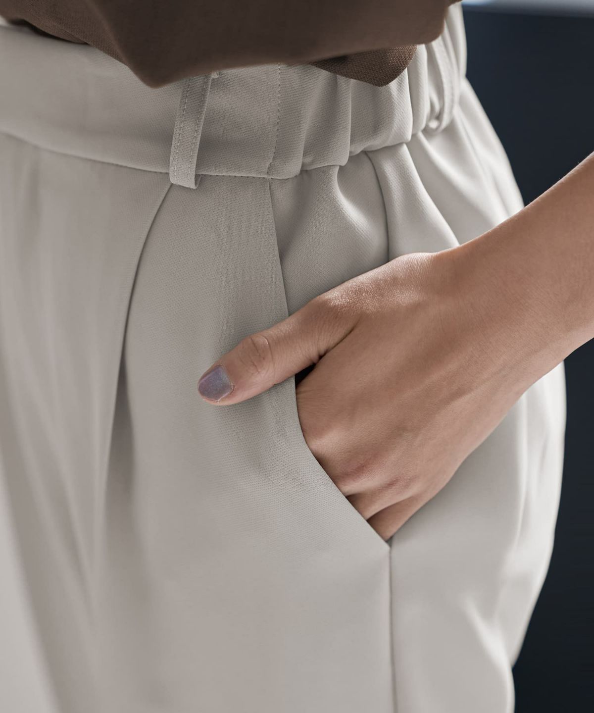 着用イメージ　167cm　エクリュベージュ