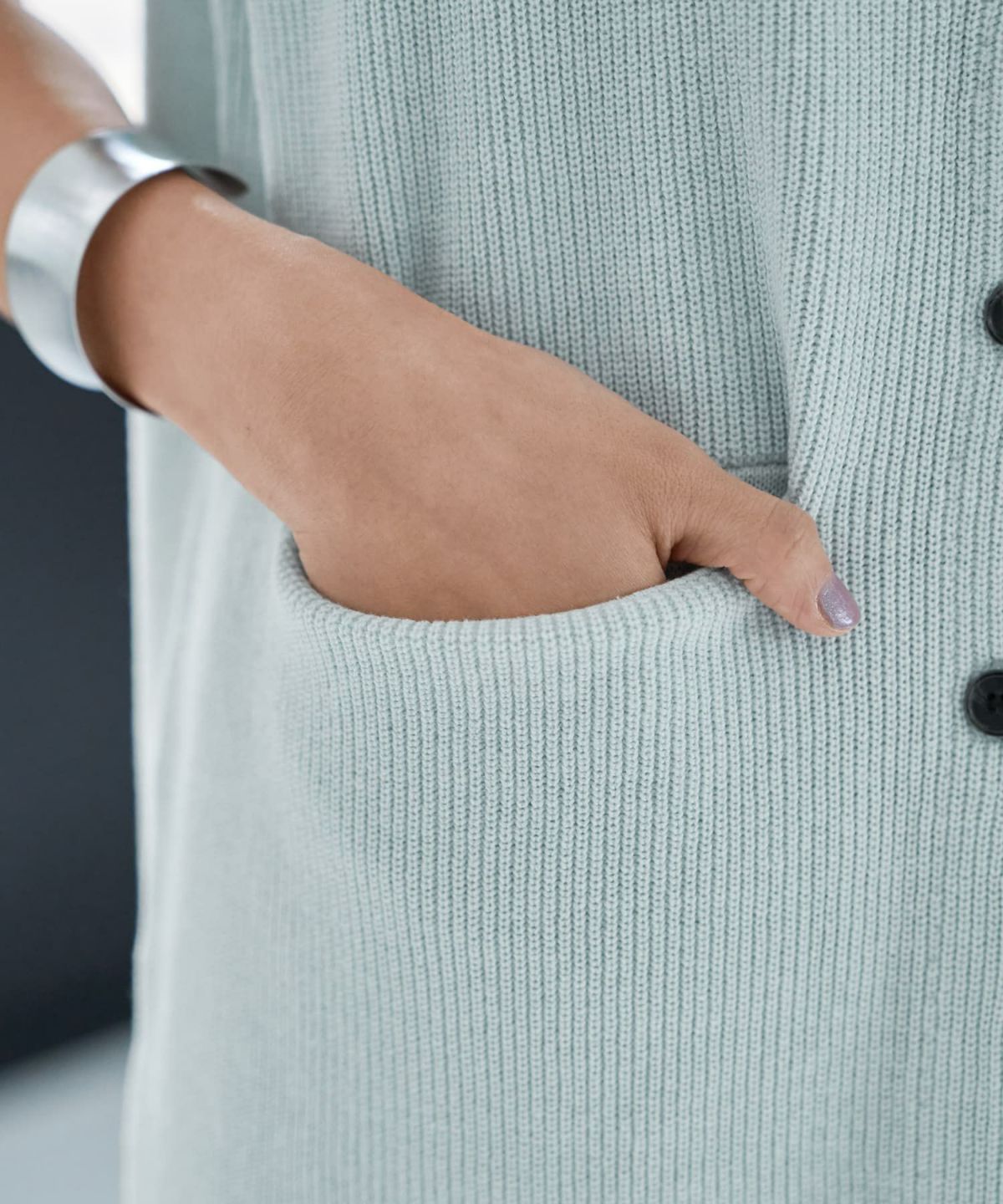 着用イメージ　167cm ミントブルー