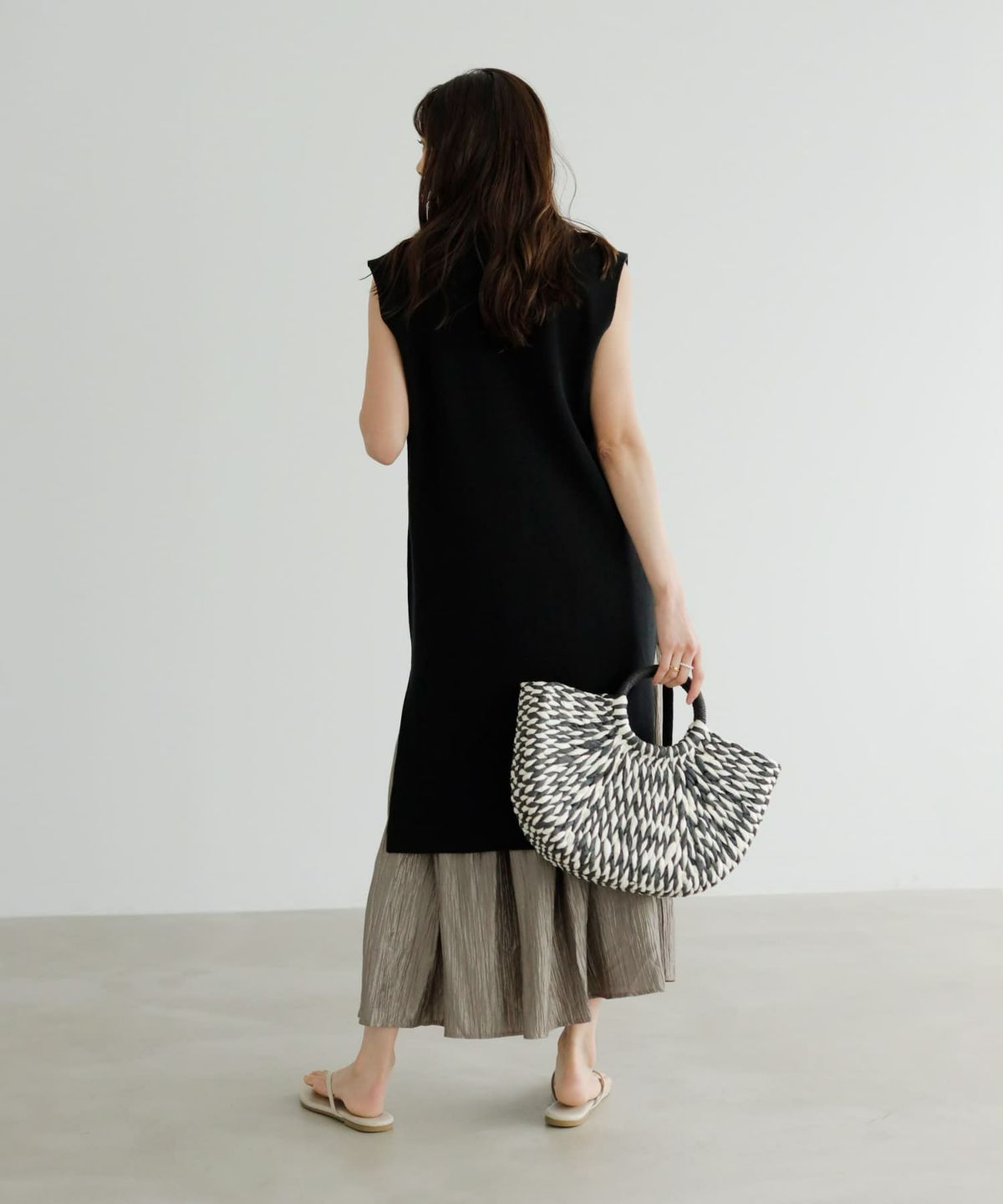 着用イメージ　165cm ブラック