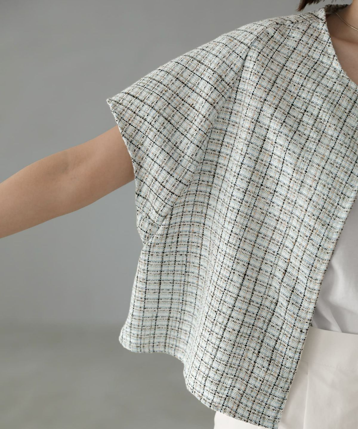 着用イメージ　167cm ホワイトミックス