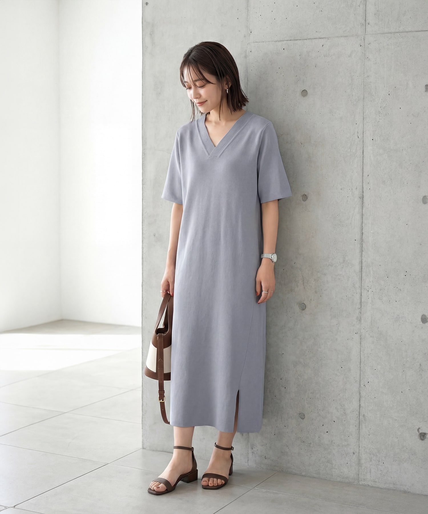 着用イメージ　165cm 02サイズ ニュアンスブルー