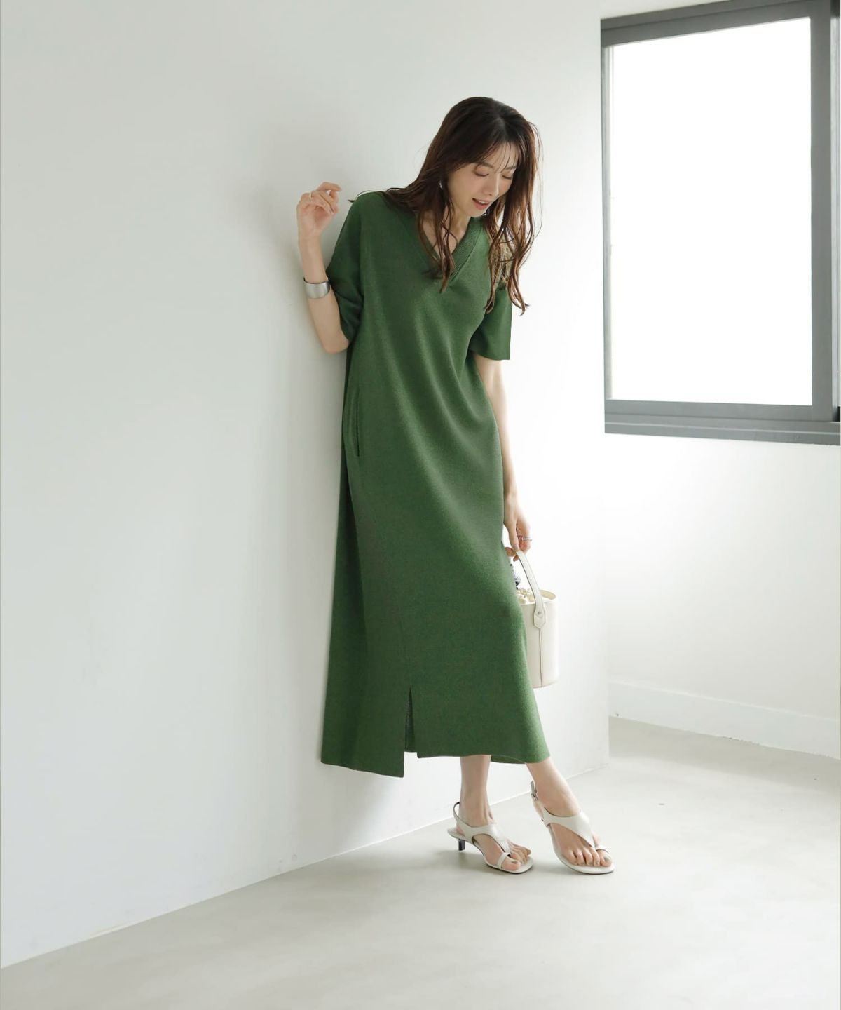 着用イメージ　165cm 02サイズ マッチャ