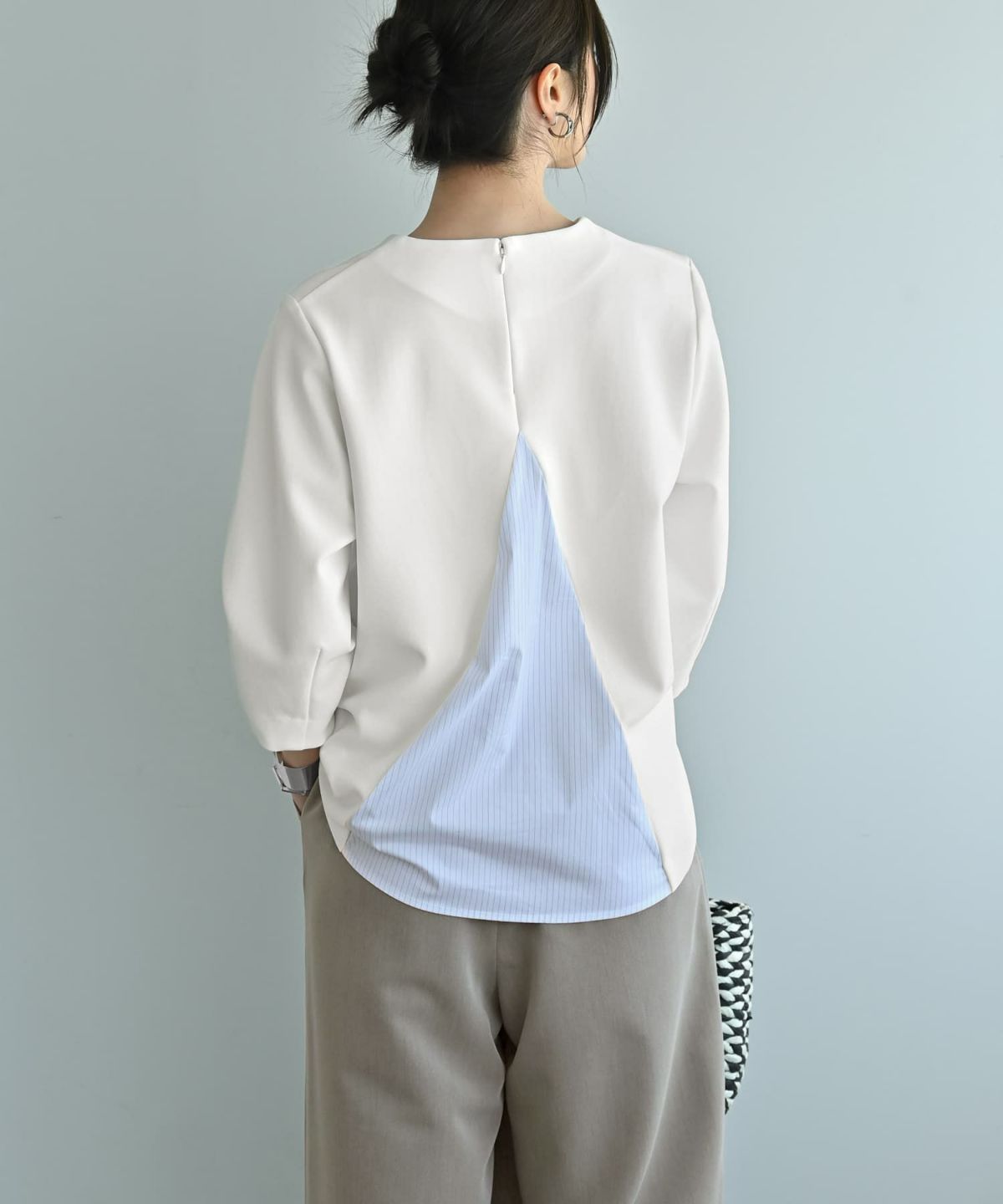 着用イメージ　172cm ホワイト