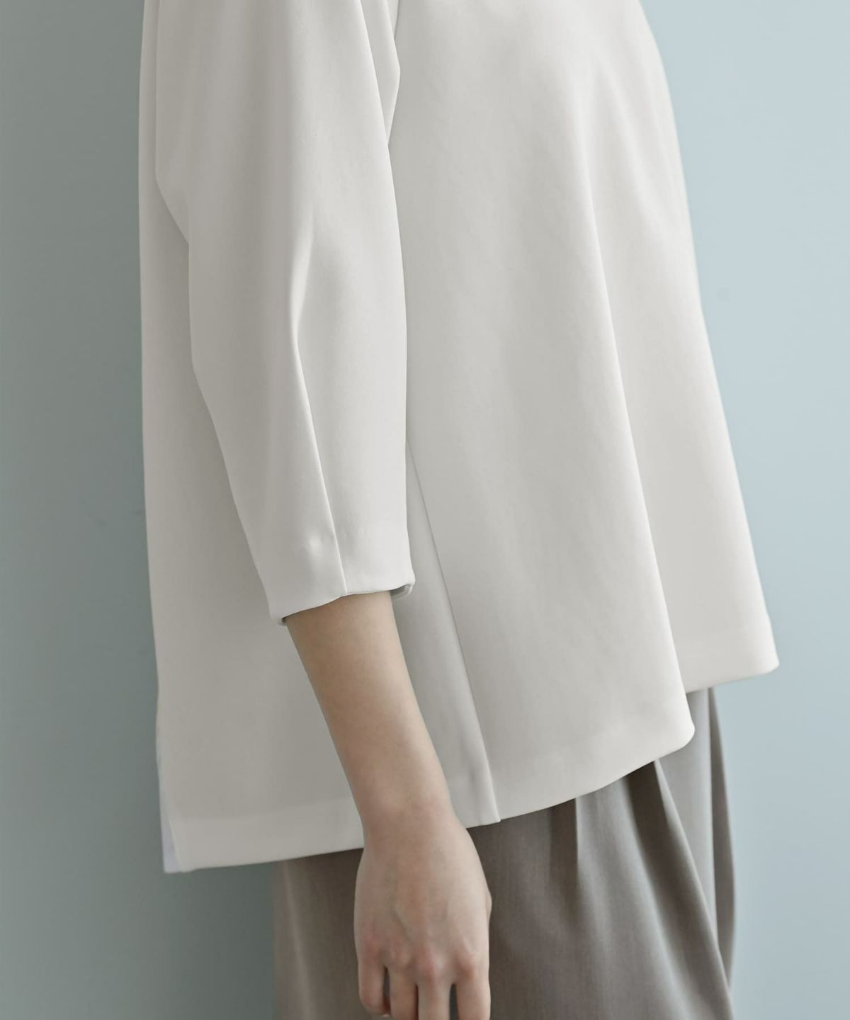 着用イメージ　172cm ホワイト