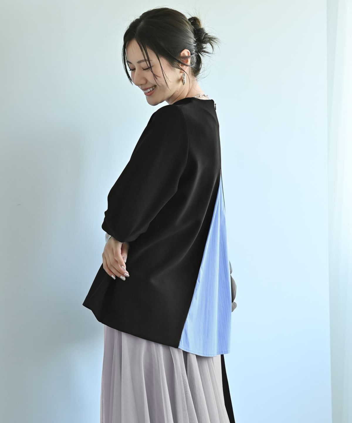 着用イメージ　172cm ブラック