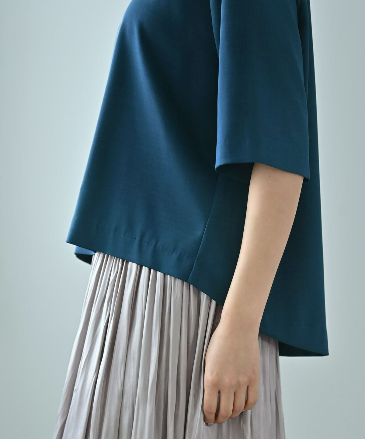着用イメージ　172cm ブルーグリーン
