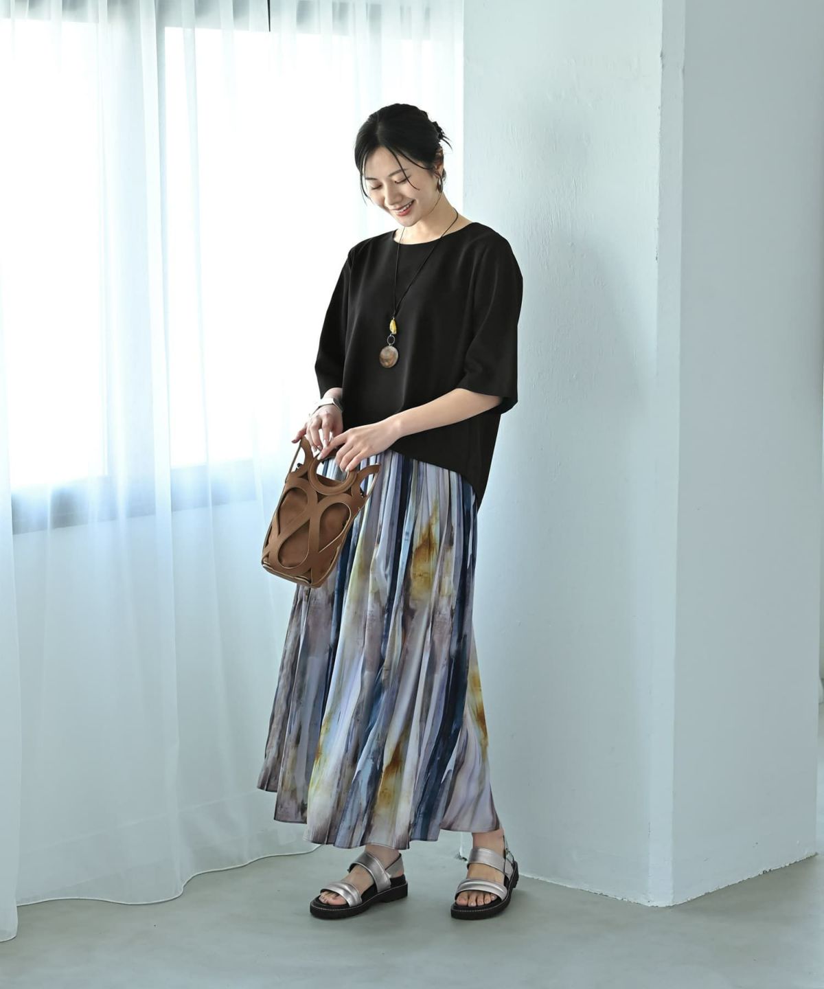 着用イメージ　172cm ブラック