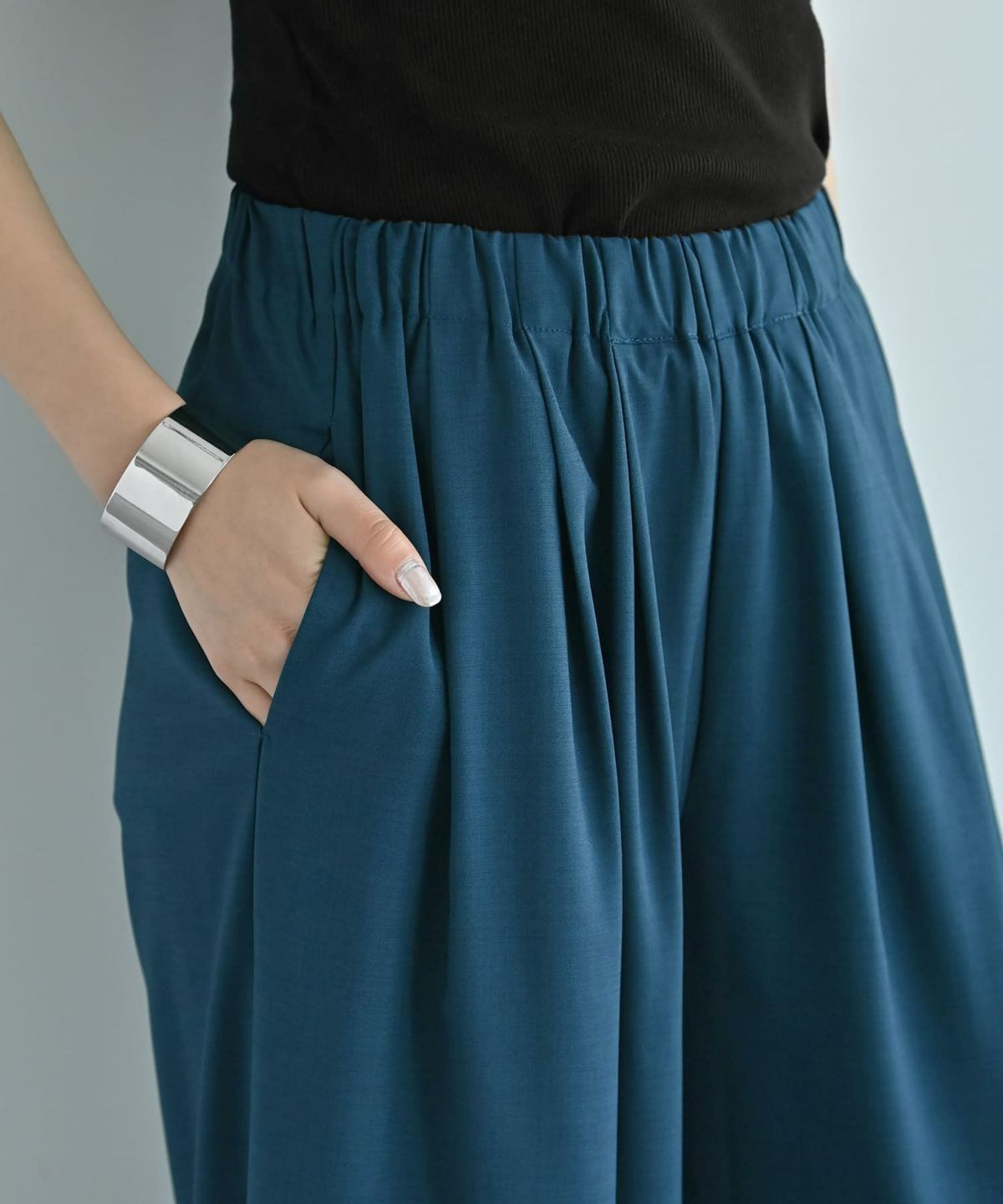 着用イメージ 172cm ブルーグリーン