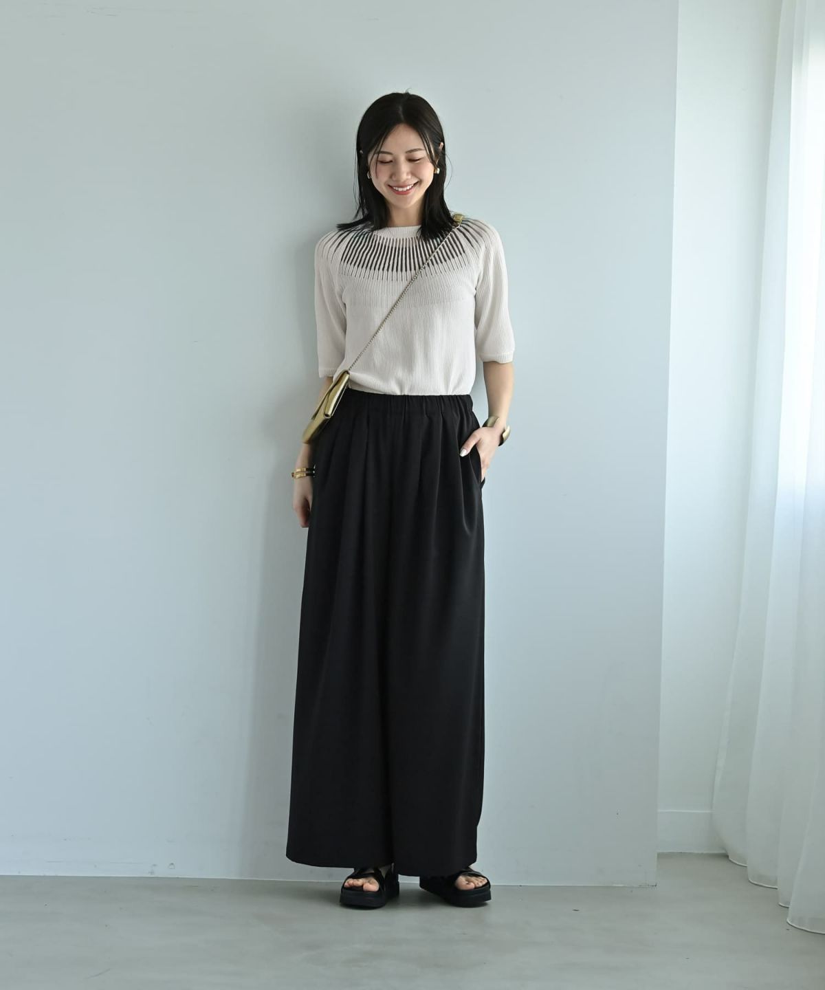 着用イメージ 172cm ブラック