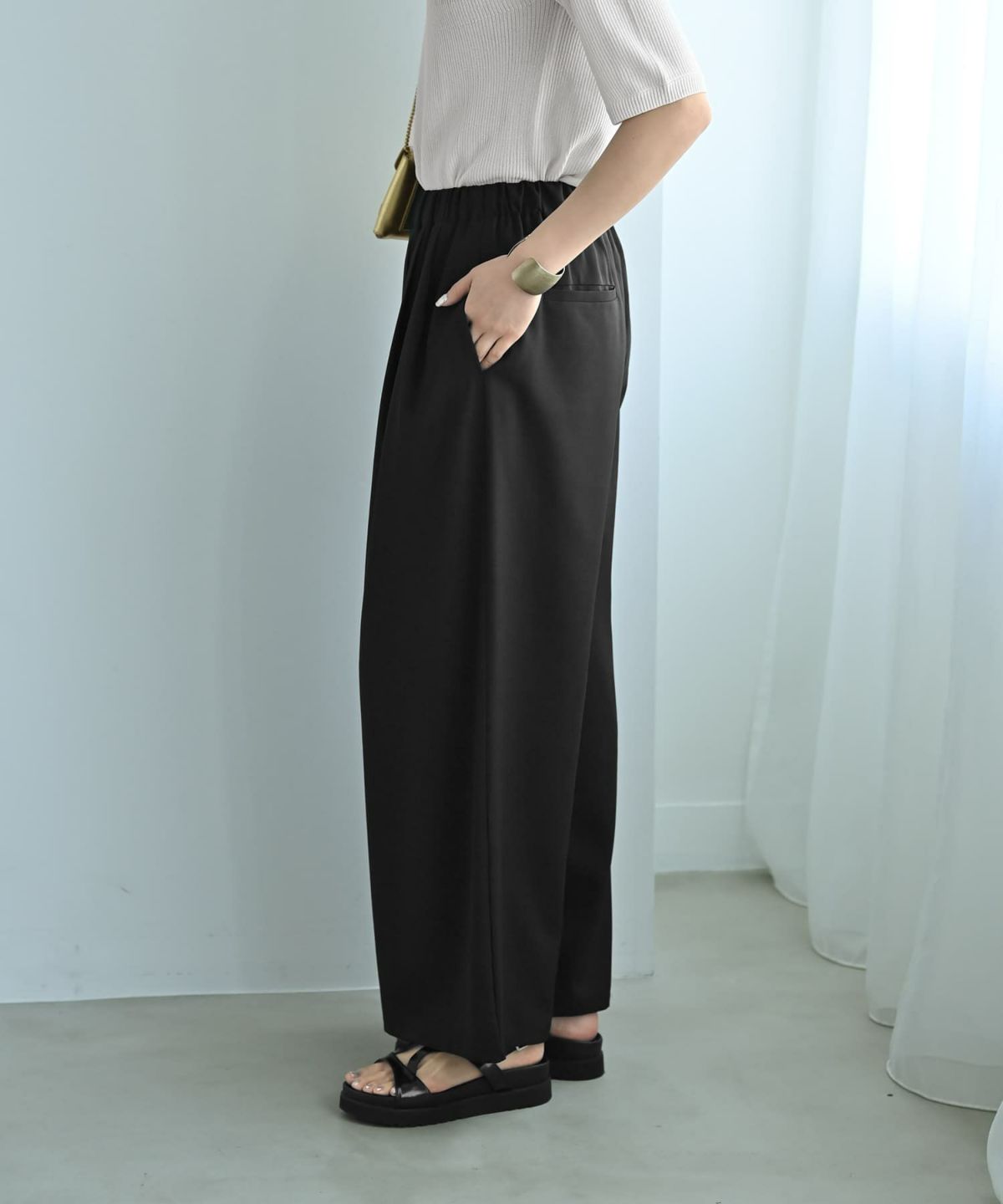 着用イメージ 172cm ブラック