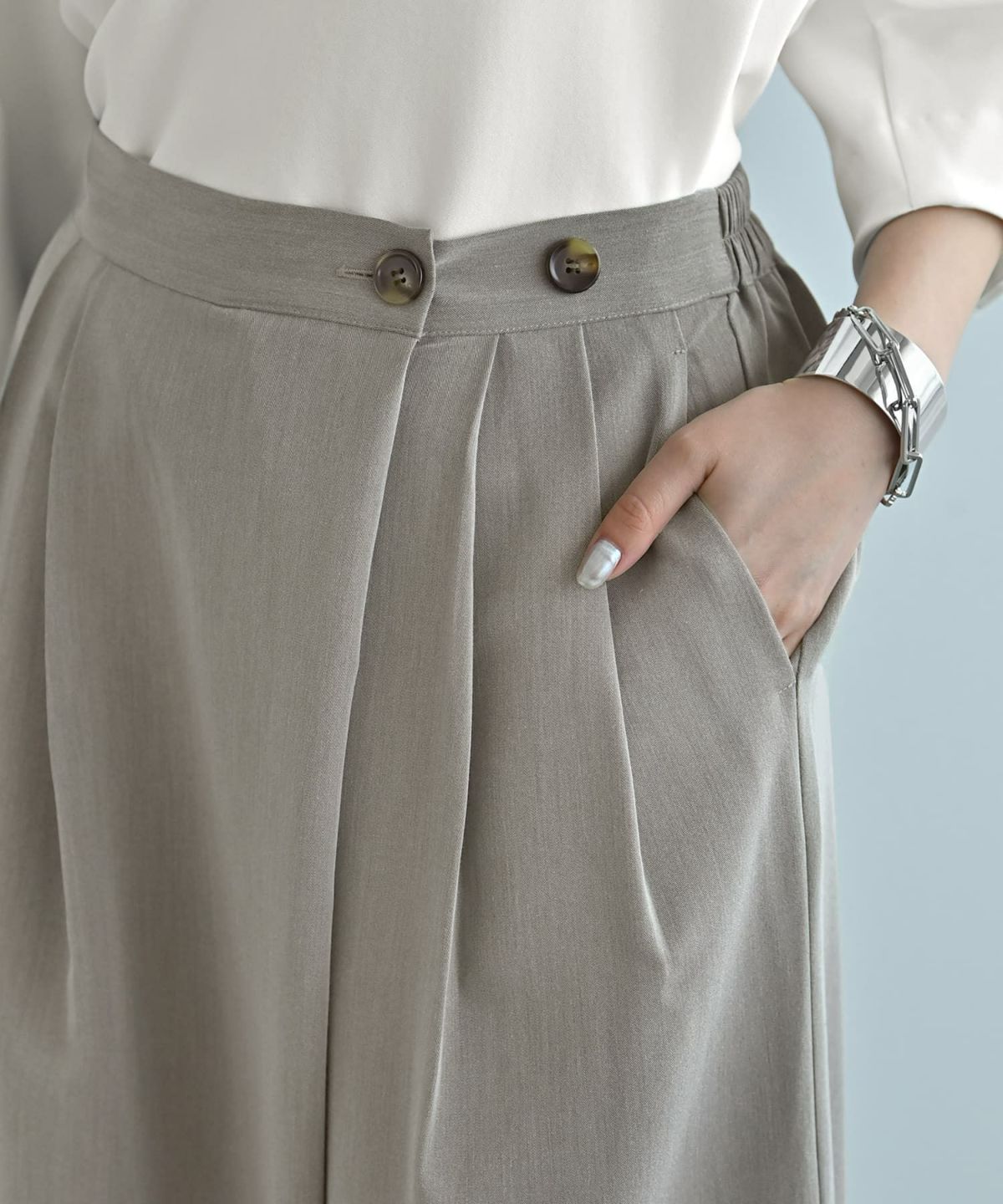 着用イメージ 172cm オリーブグレー