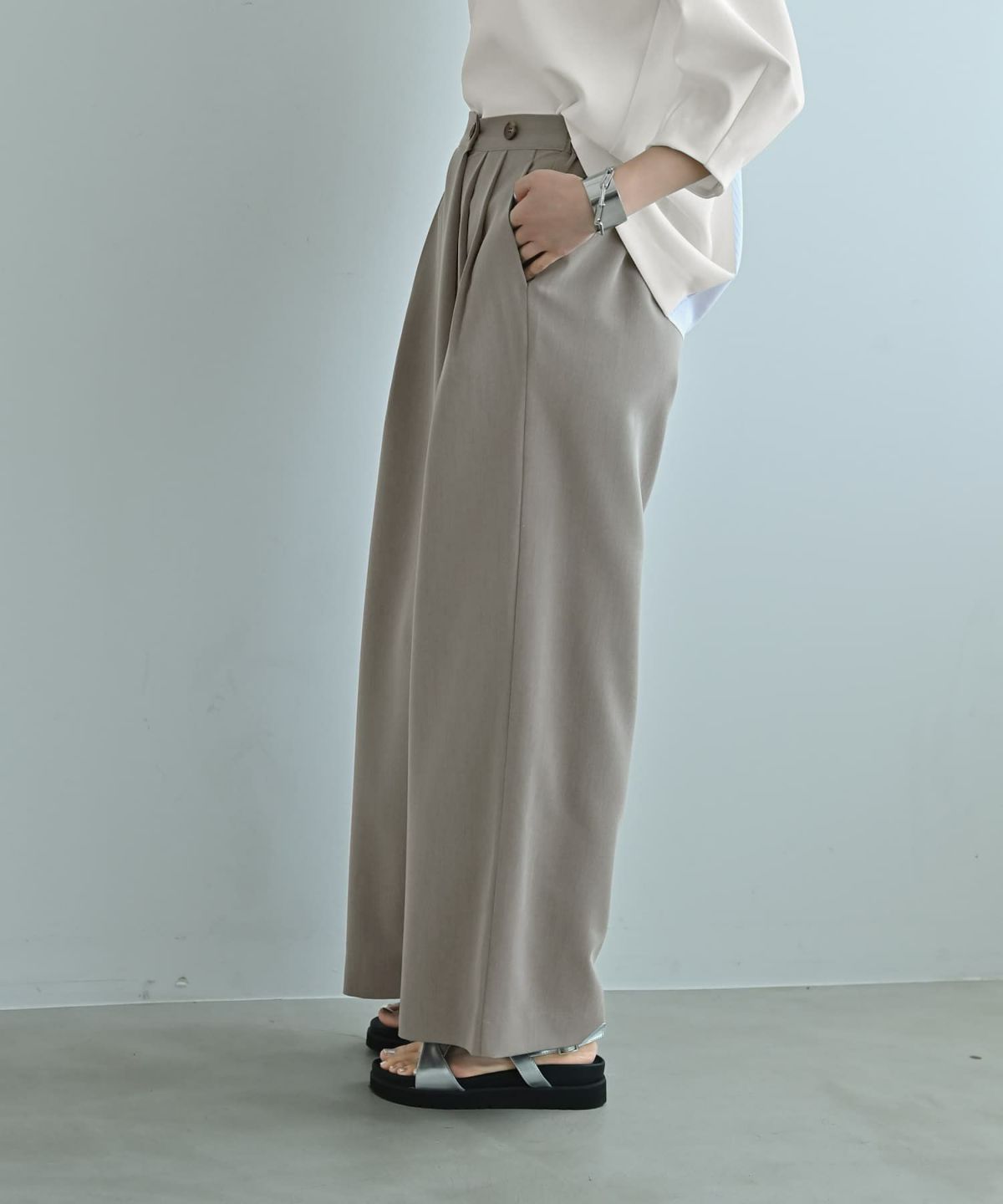 着用イメージ 172cm オリーブグレー