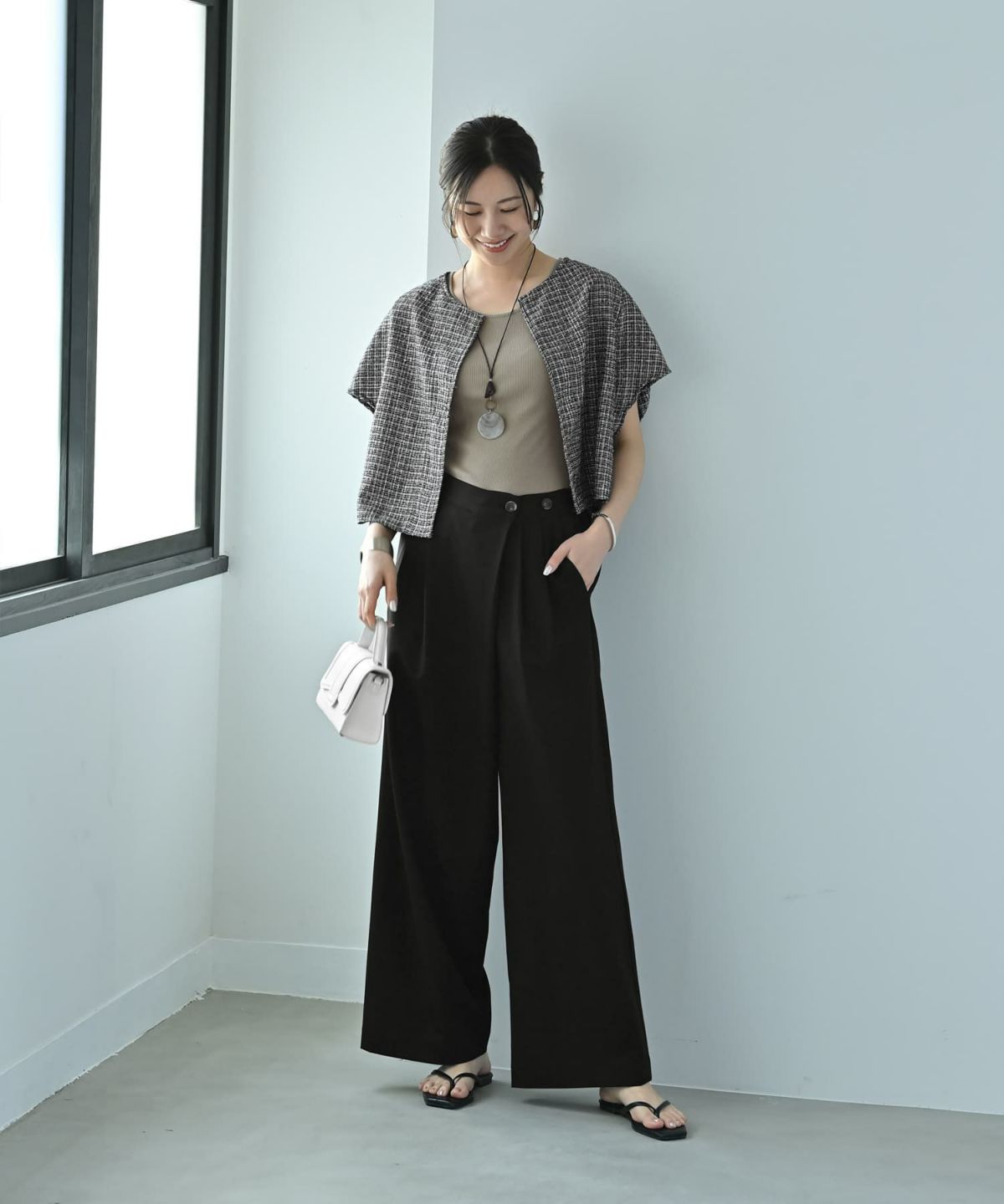 着用イメージ 172cm ブラック