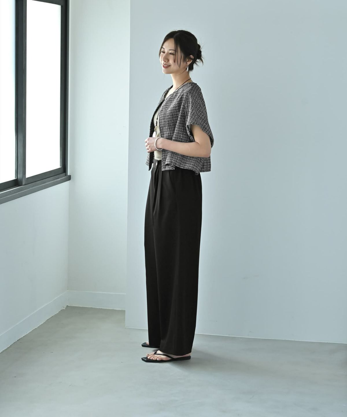 着用イメージ 172cm ブラック