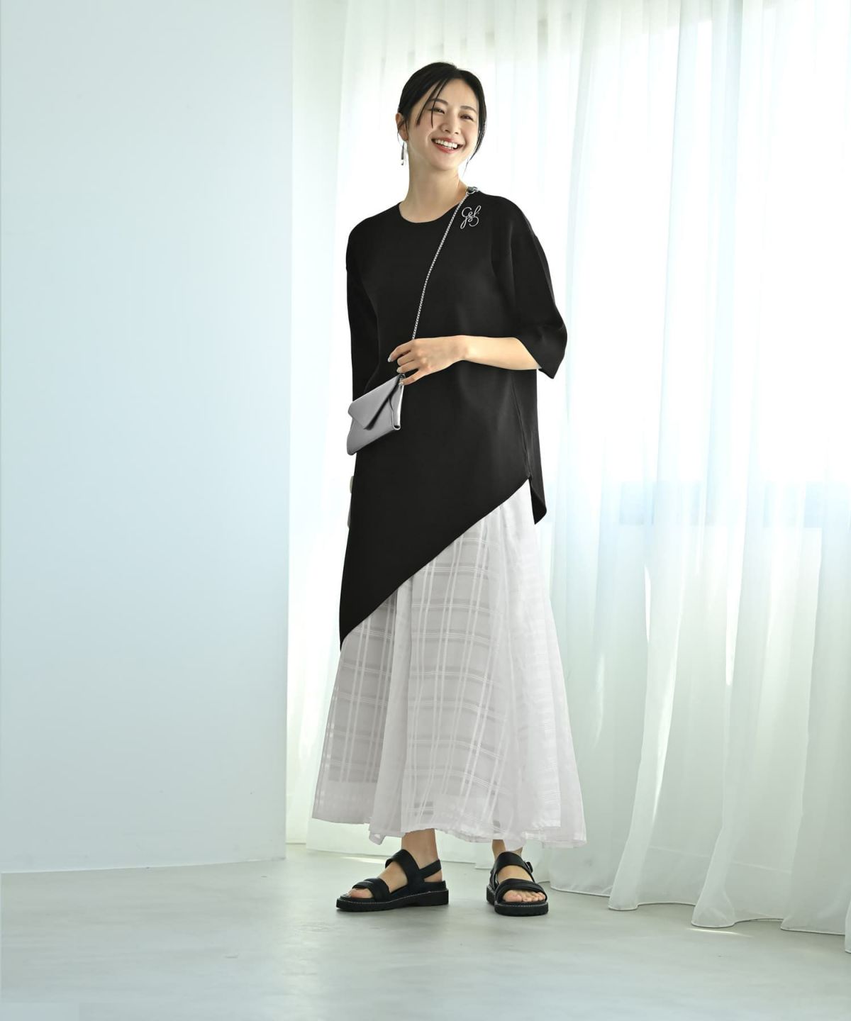 着用イメージ　172cm ブラック