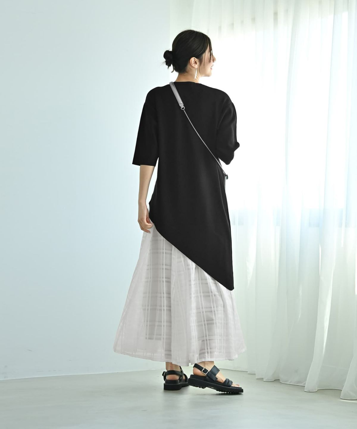 着用イメージ　172cm ブラック