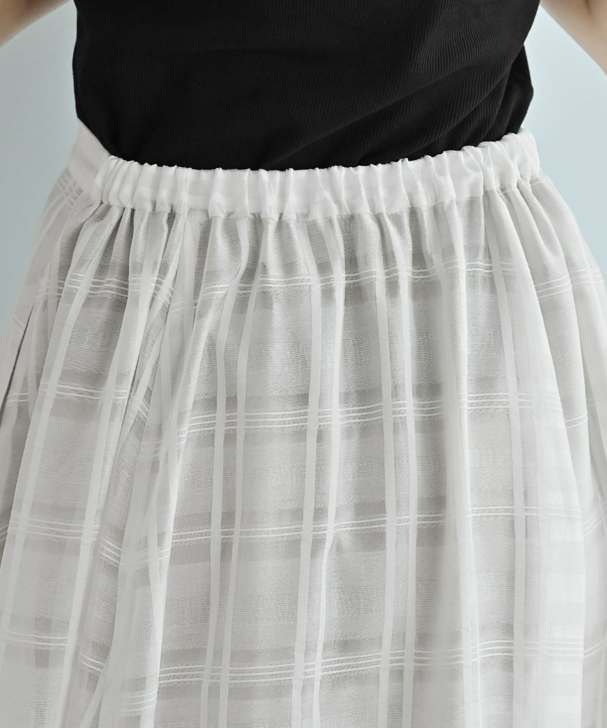 着用イメージ　172cm ホワイト