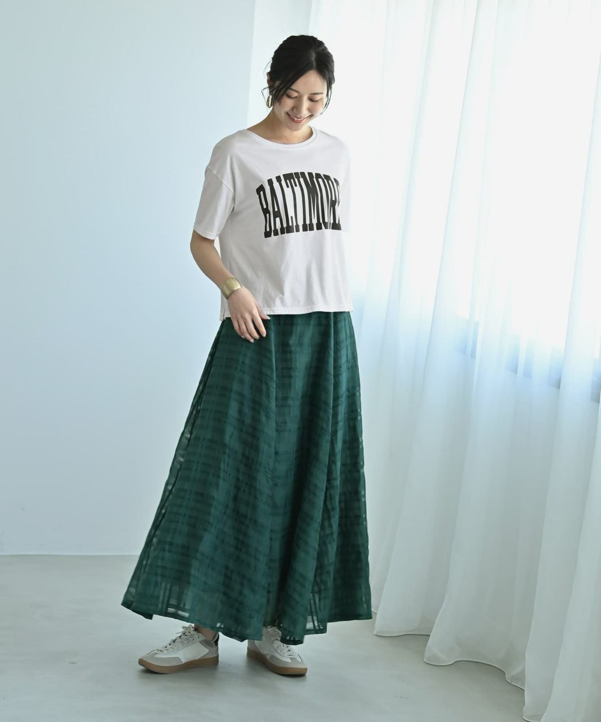 着用イメージ　172cm グリーン