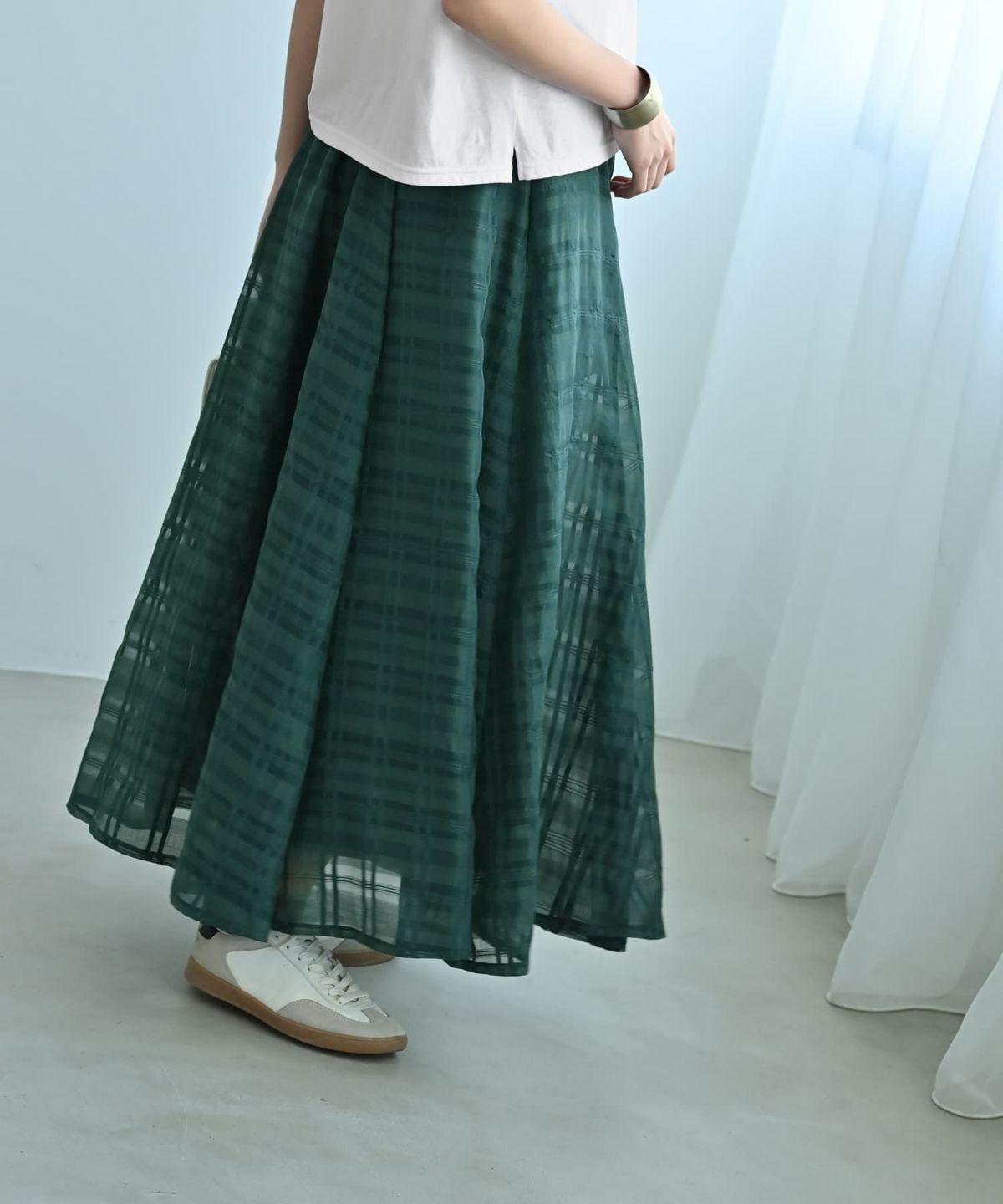 着用イメージ　172cm グリーン