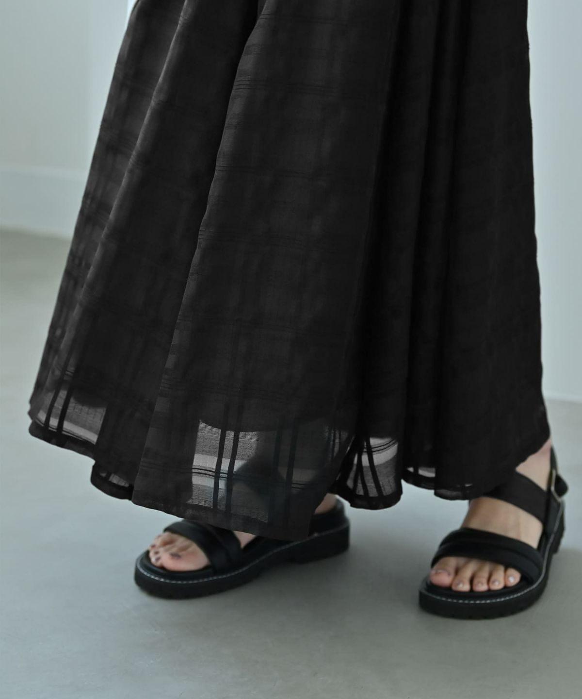 着用イメージ　172cm ブラック