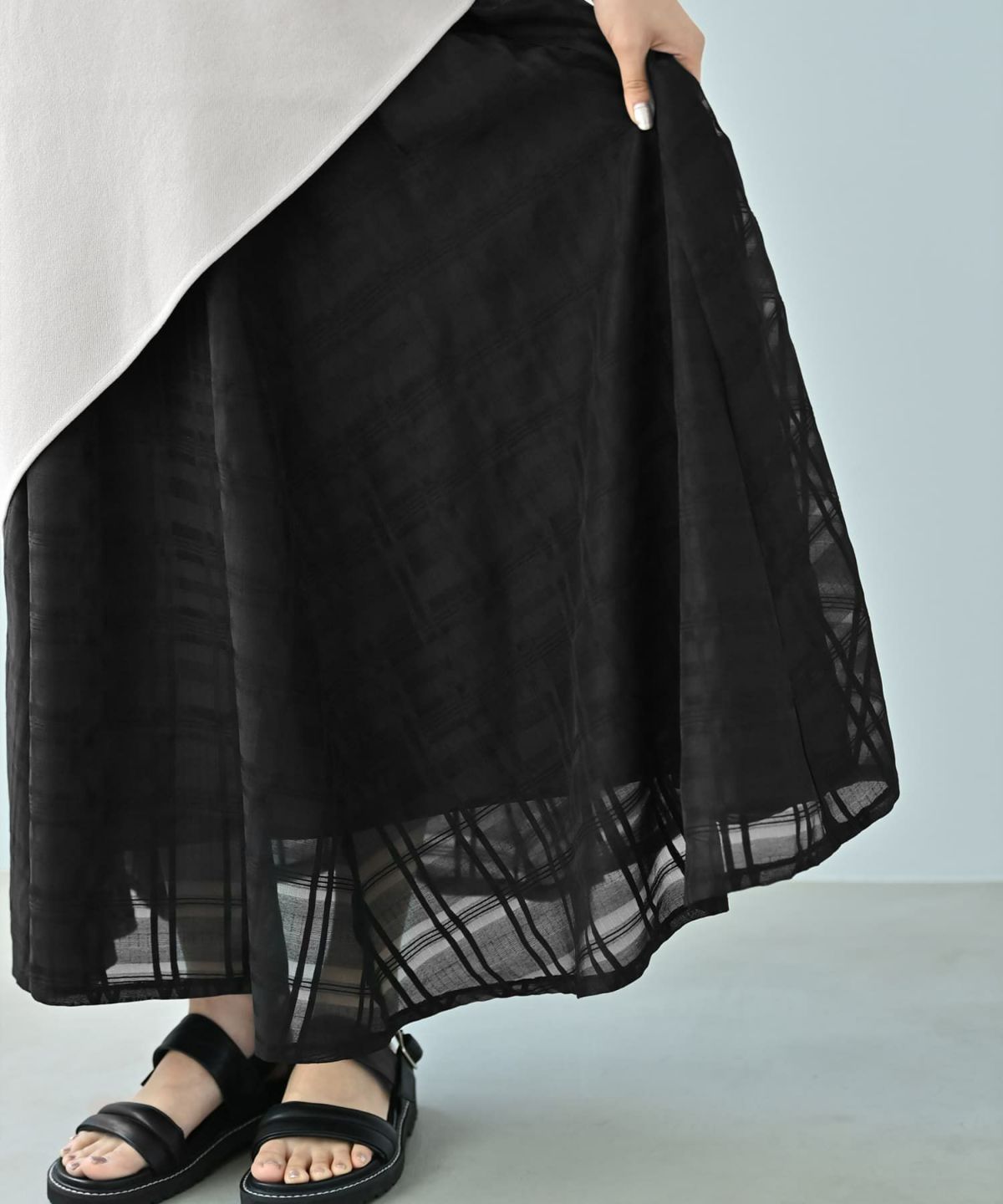 着用イメージ　172cm ブラック