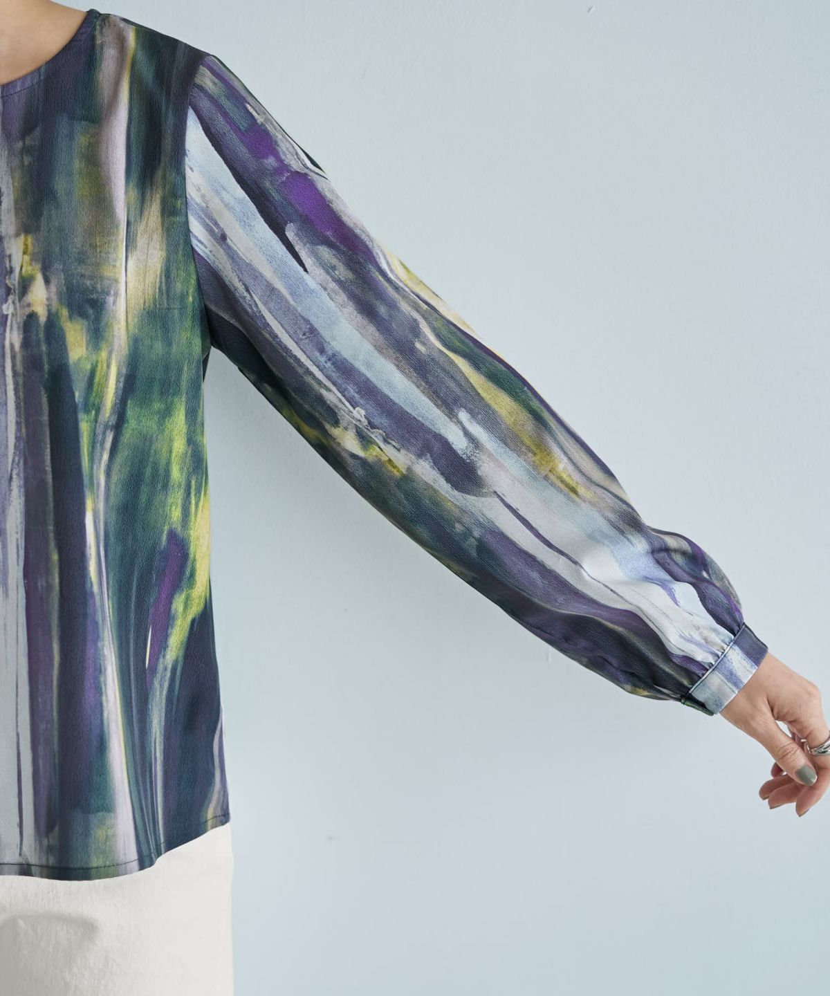 着用イメージ　166cm パープルミックス