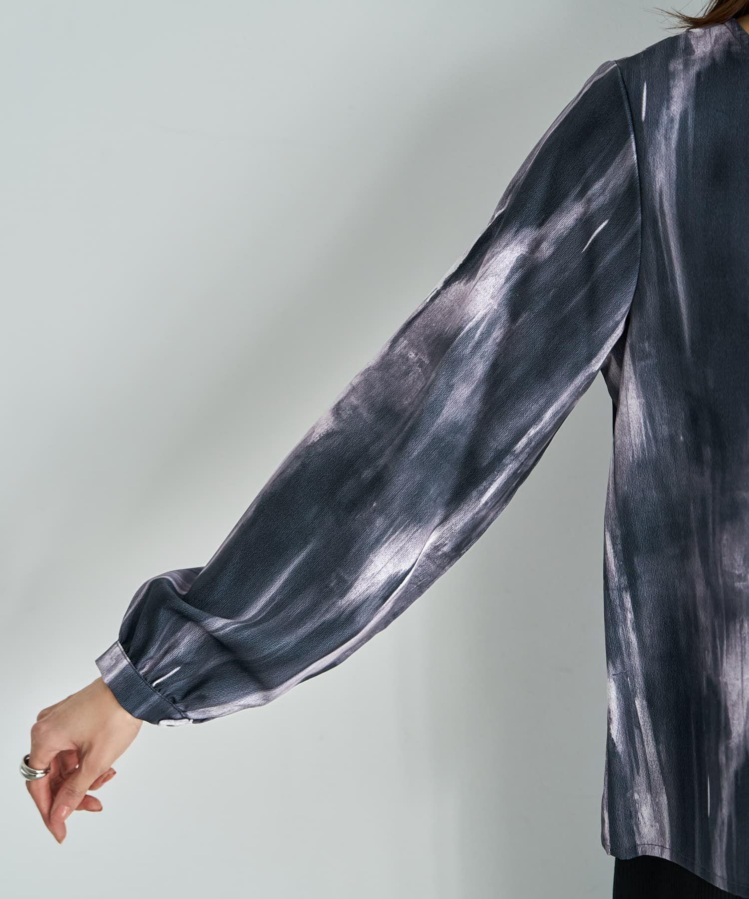 着用イメージ　165cm ブラックミックス