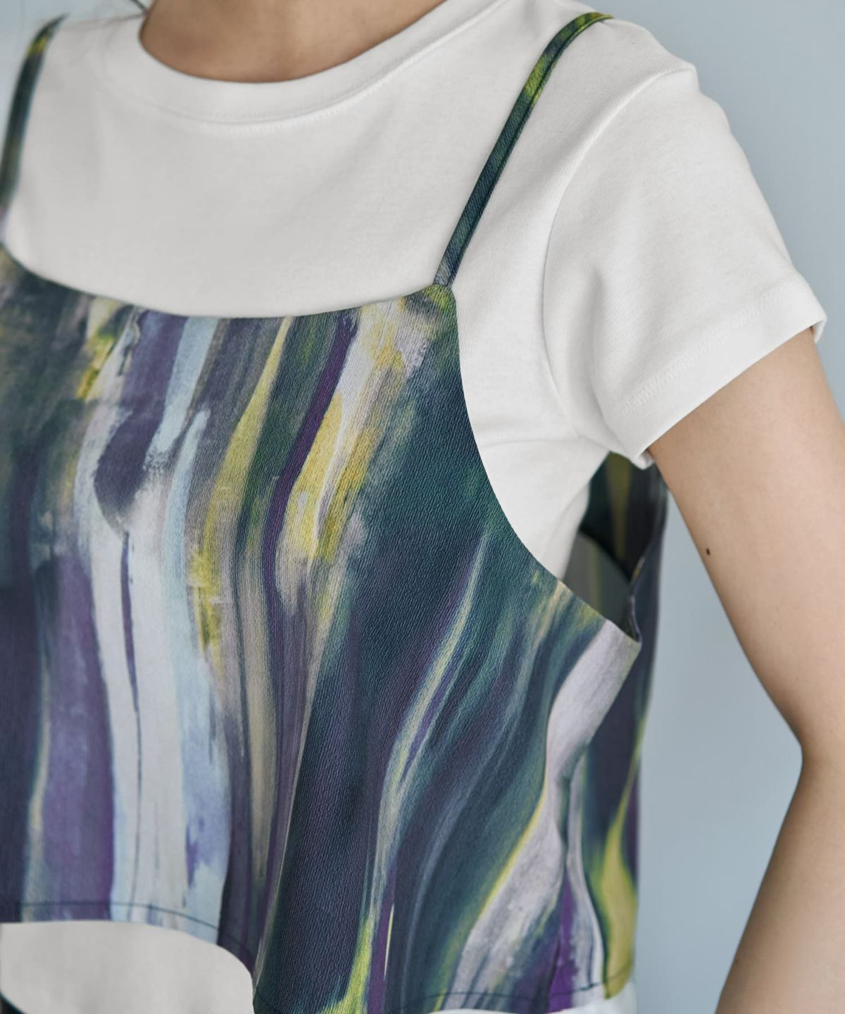 着用イメージ　166cm パープルミックス