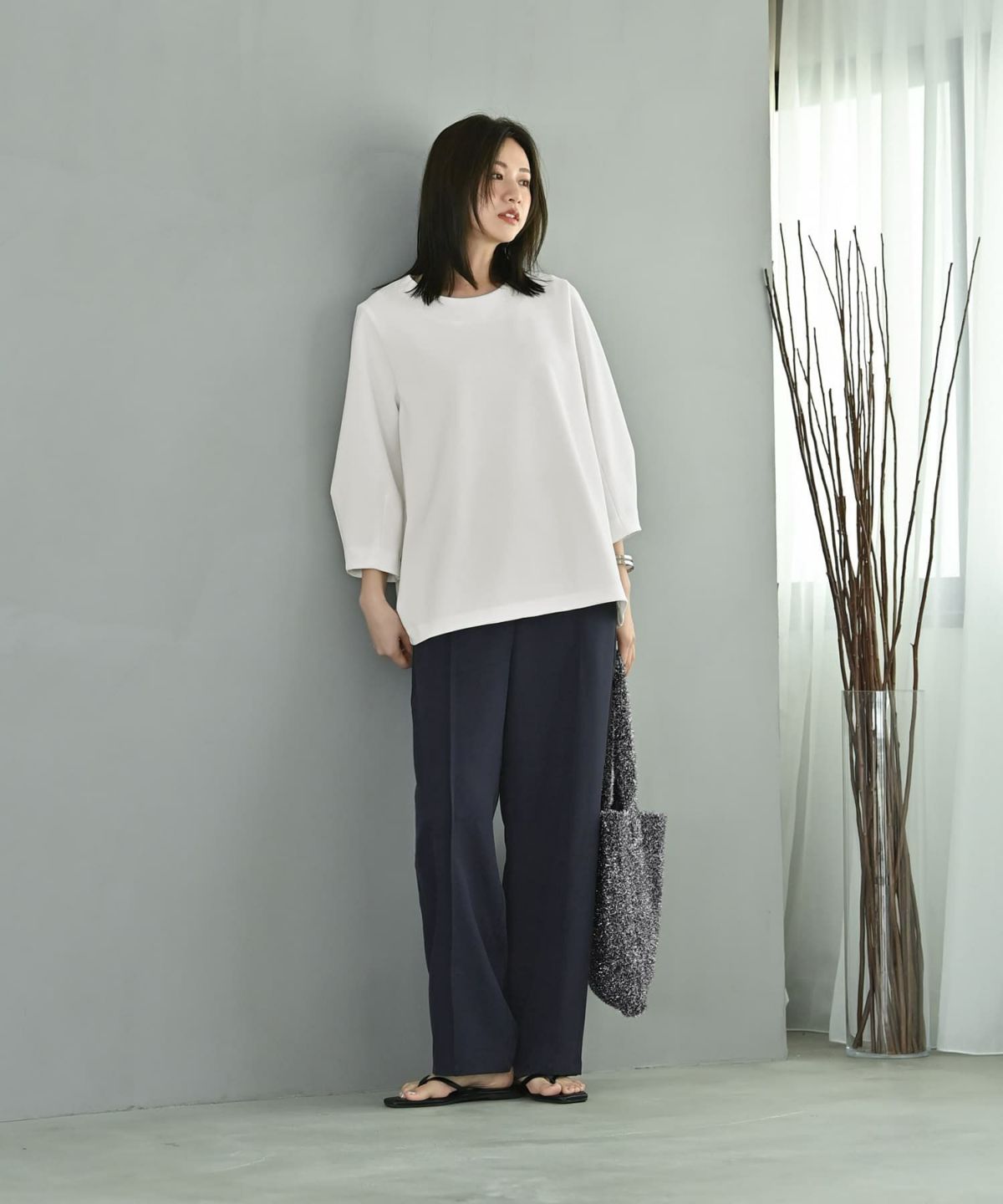 着用イメージ 172cm ホワイト F