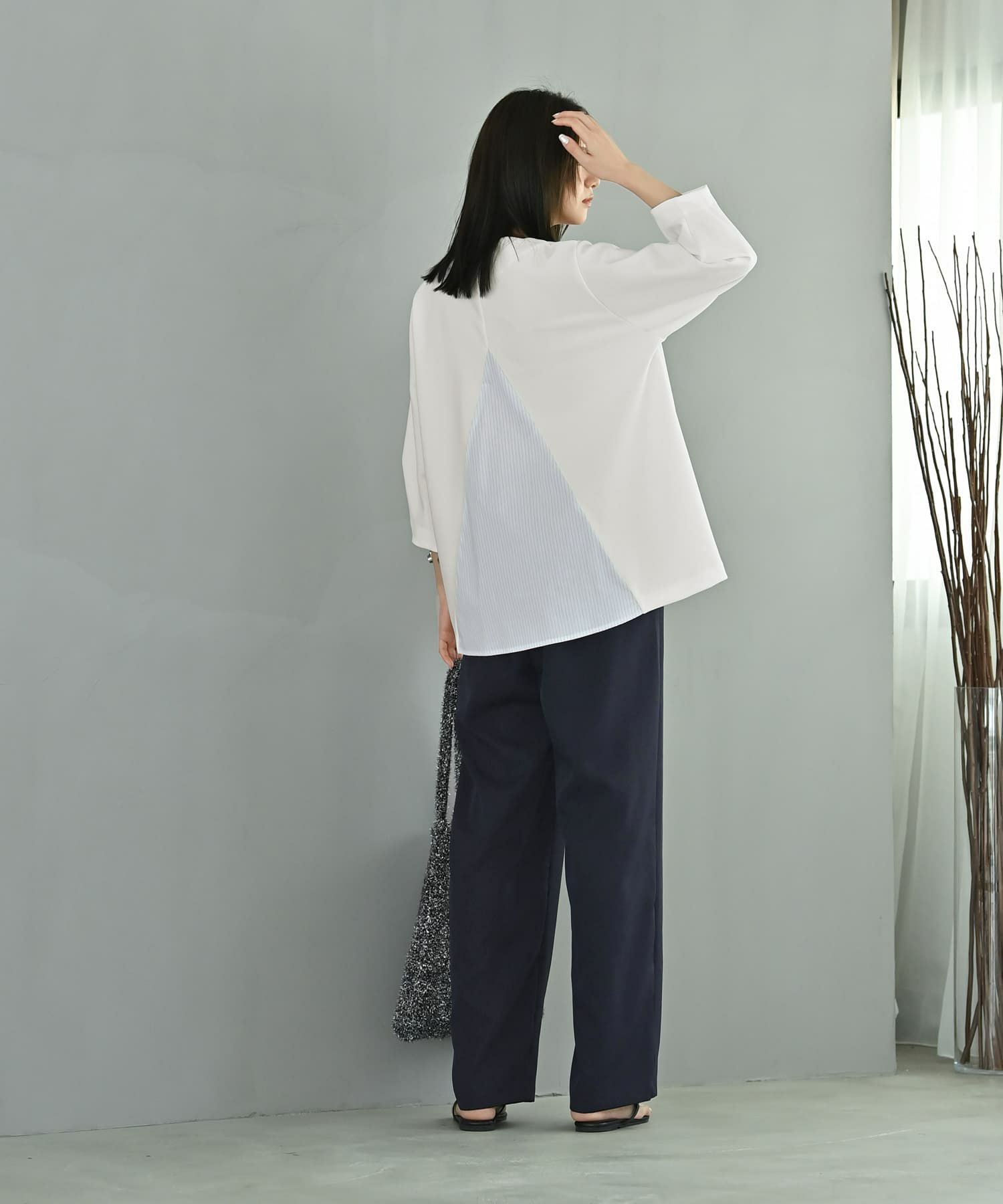 着用イメージ 172cm ホワイト F