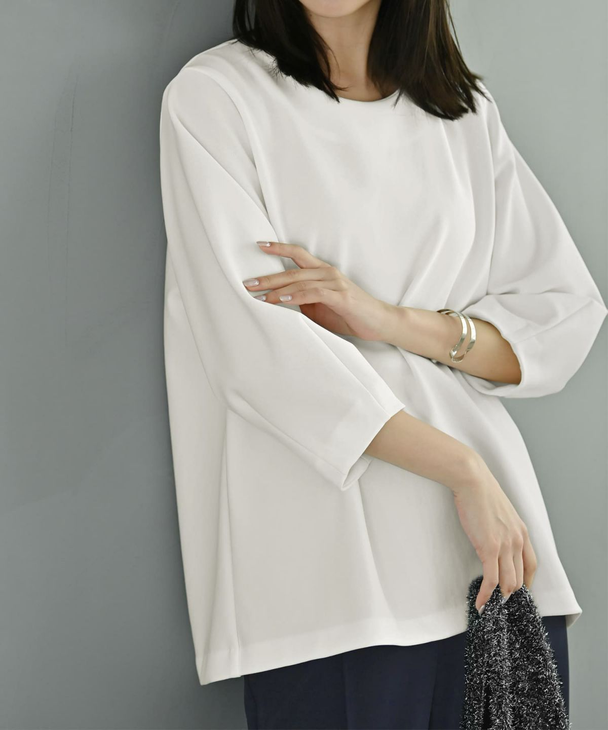 着用イメージ 172cm ホワイト F