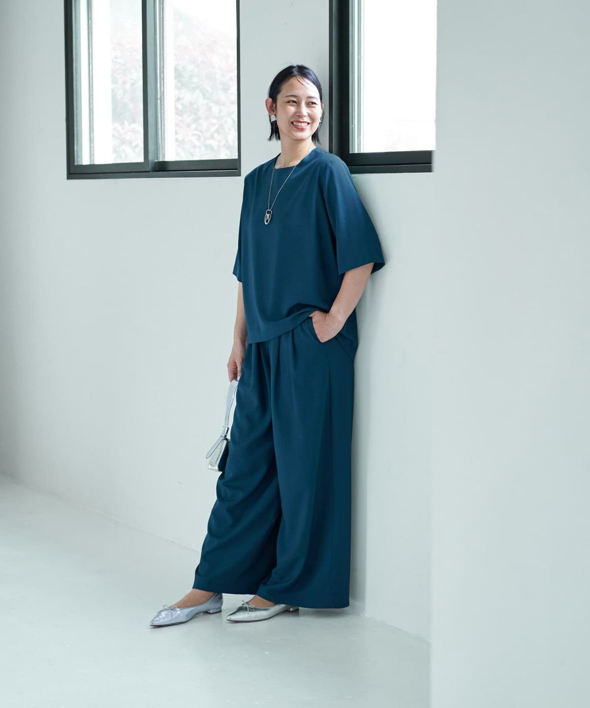 着用イメージ 172cm ブルーグリーン X-tall