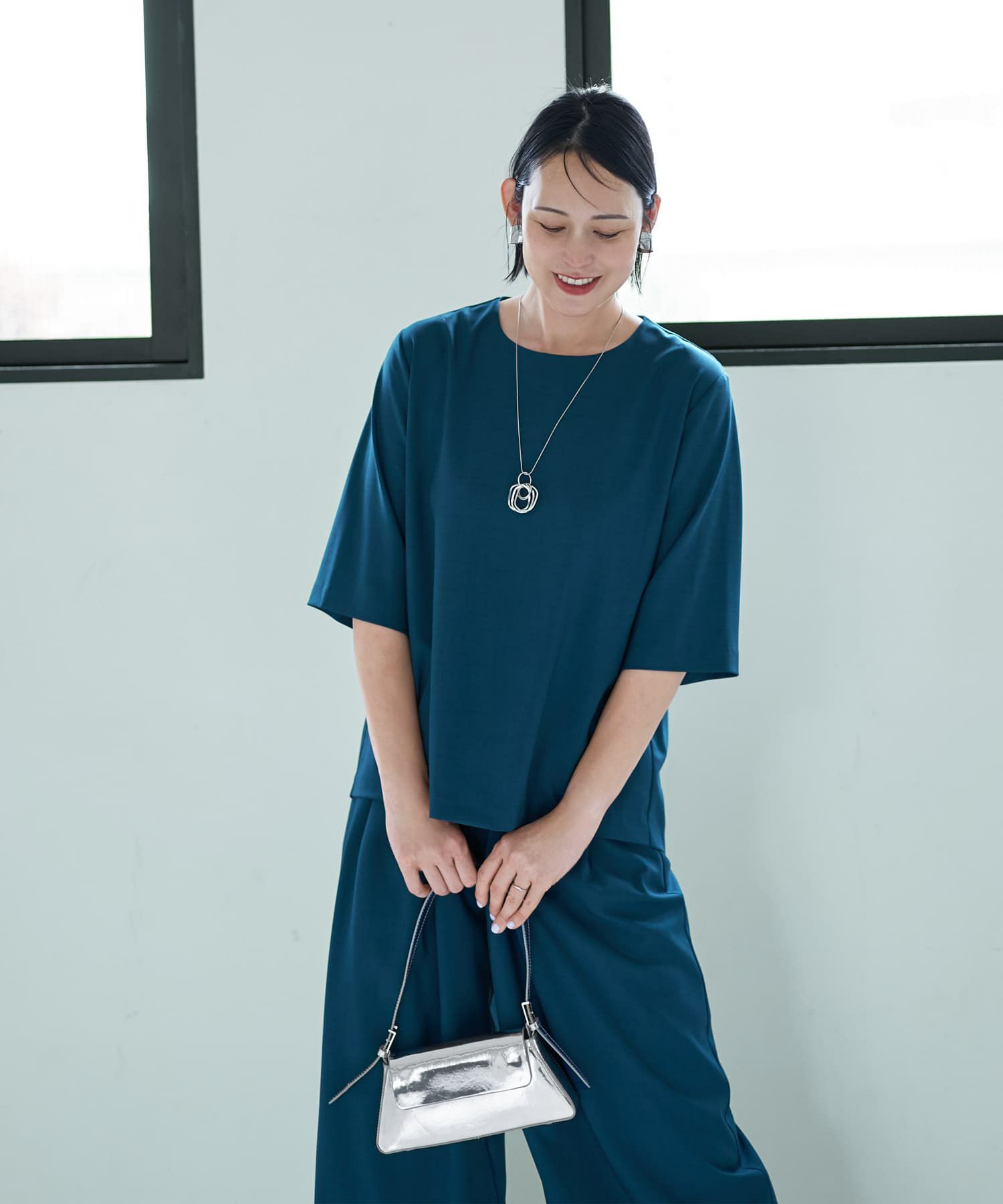 着用イメージ 172cm ブルーグリーン X-tall