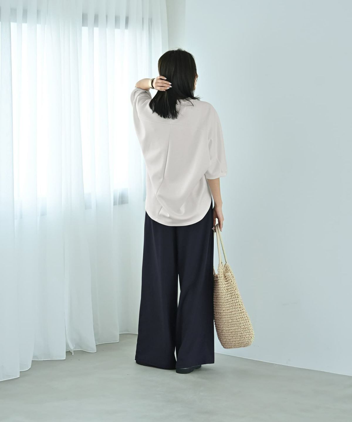 着用イメージ 172cm ネイビー F