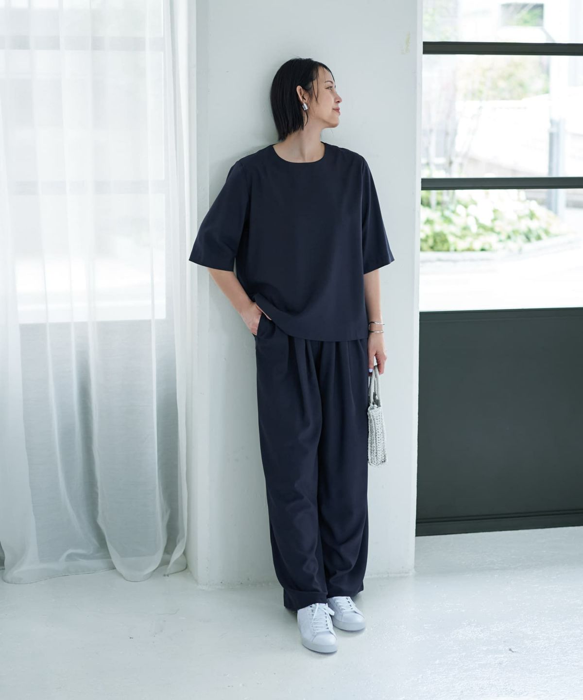 着用イメージ 187cm ネイビー X-tall