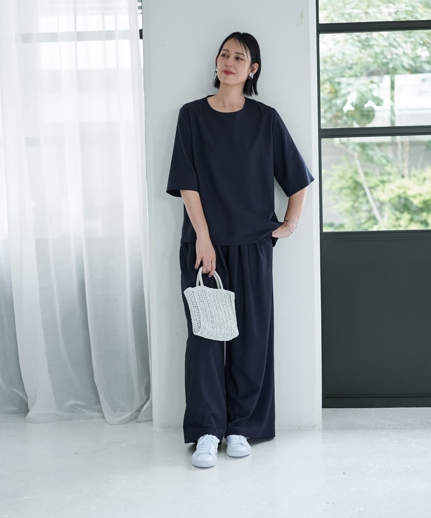 着用イメージ 187cm ネイビー X-tall