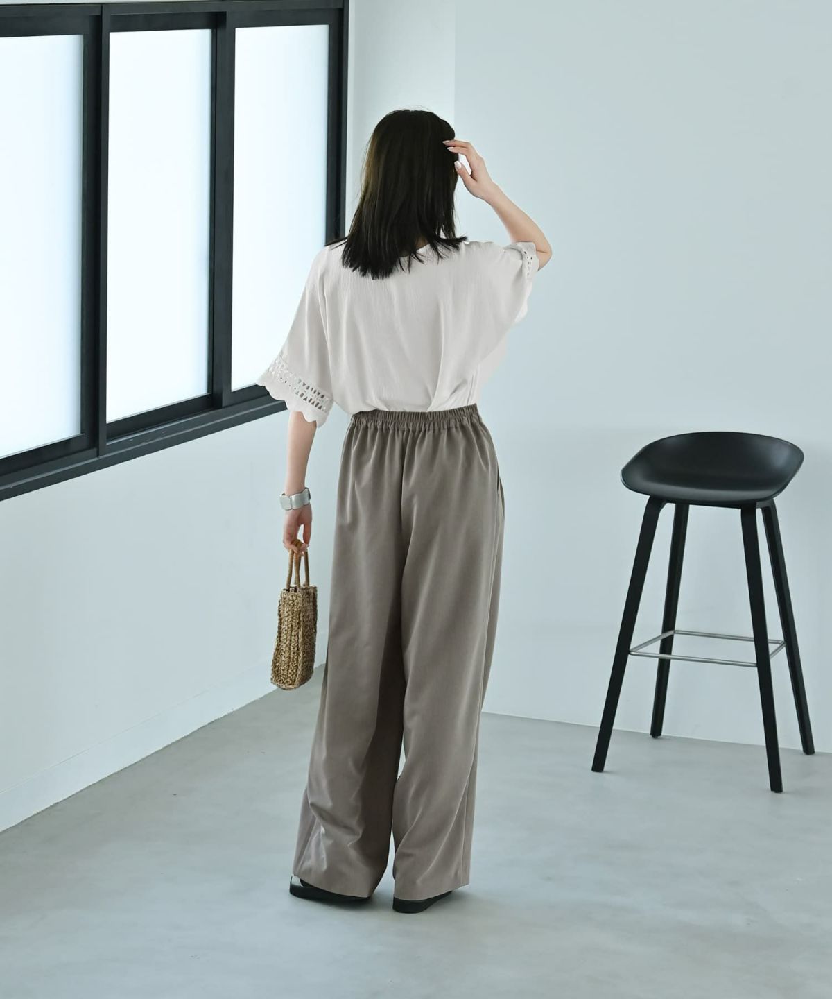 着用イメージ 172cm オリーブグレー F