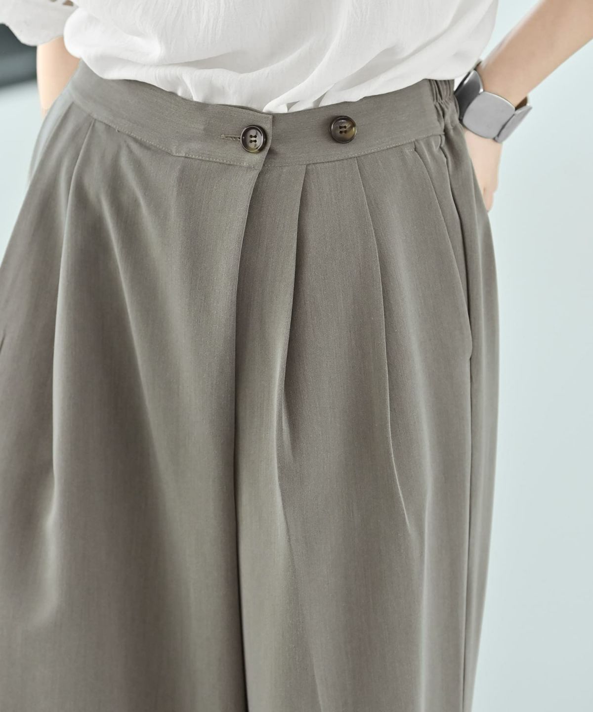 着用イメージ 172cm オリーブグレー F