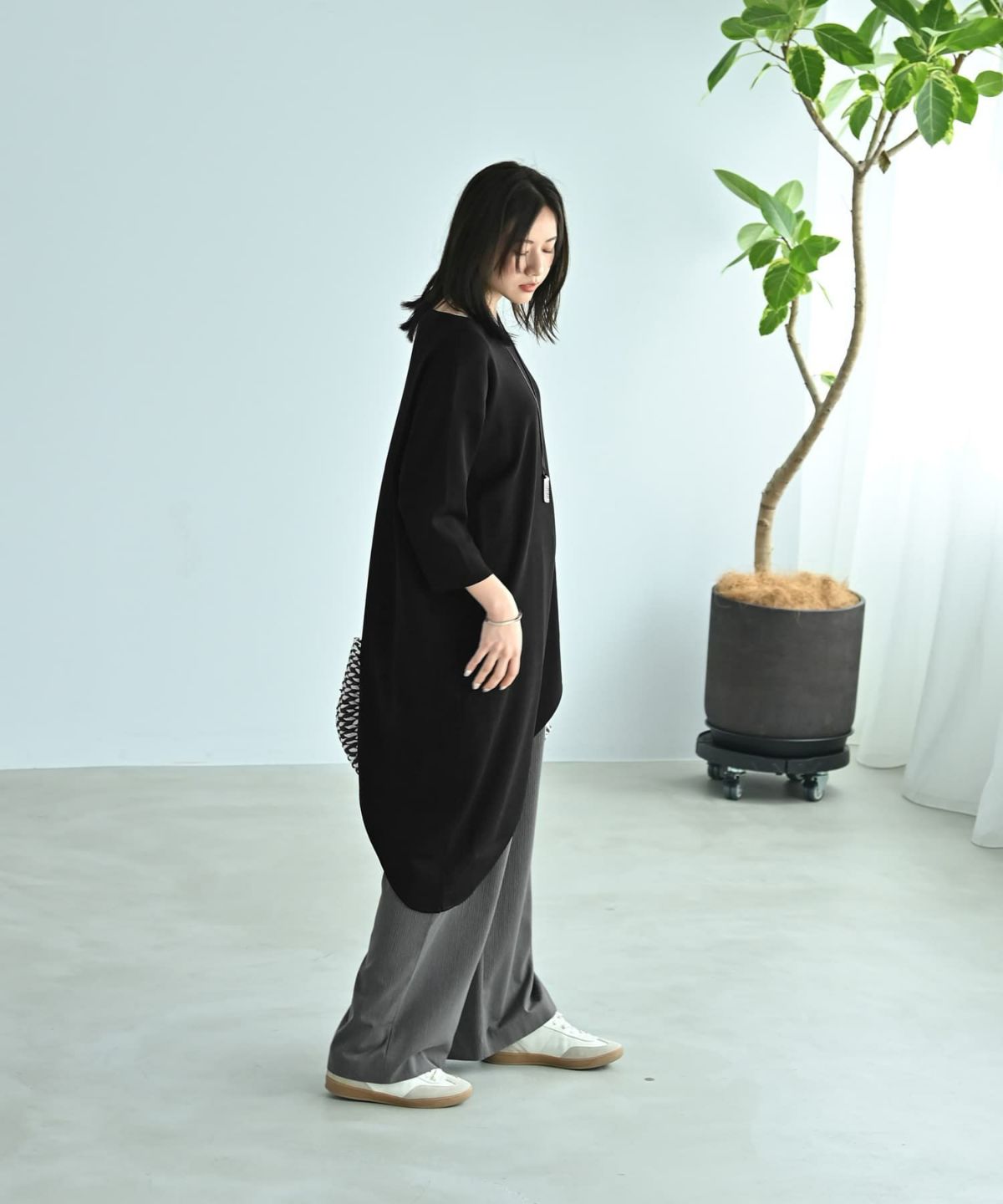 着用イメージ 172cm ブラック