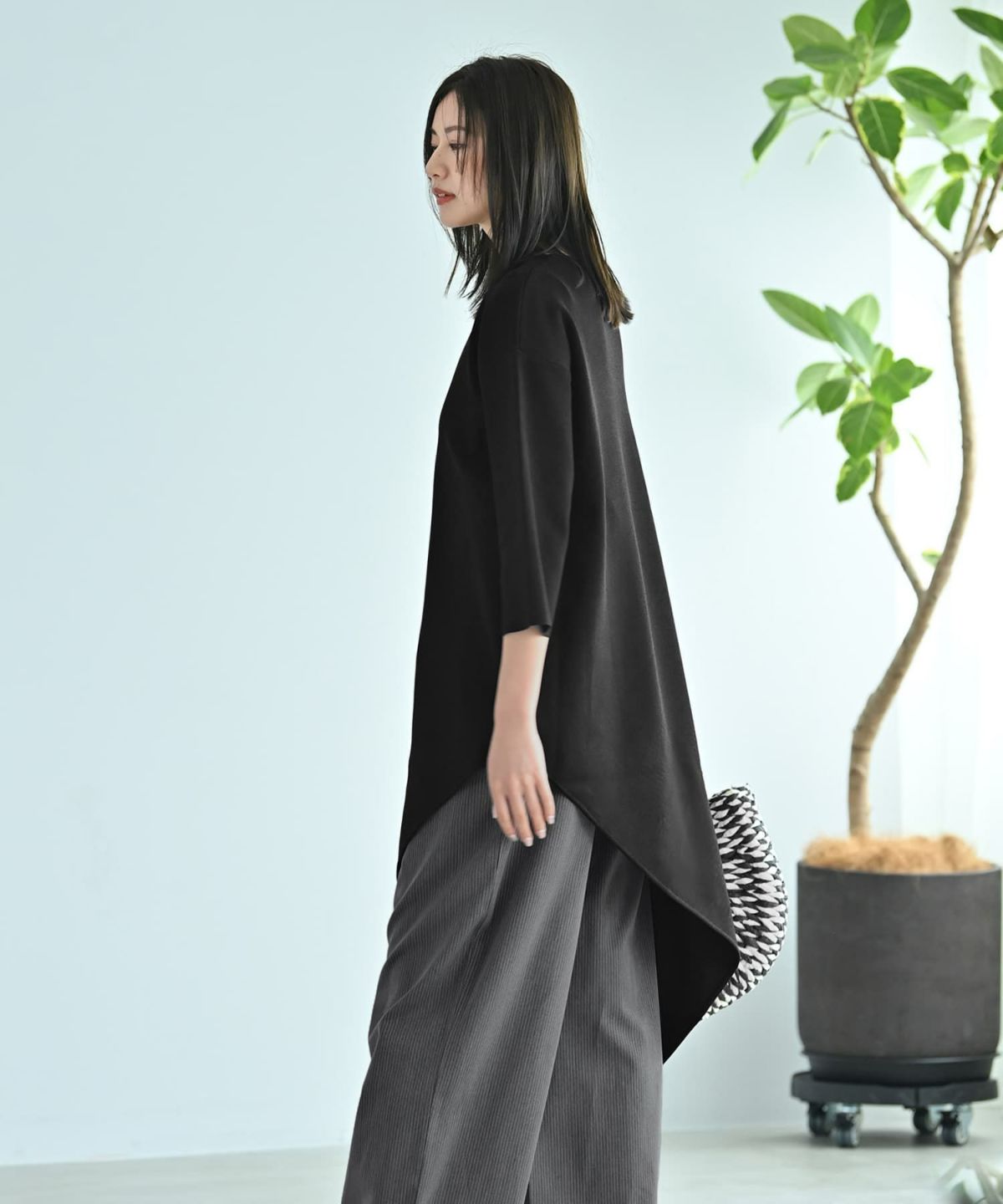 着用イメージ 172cm ブラック