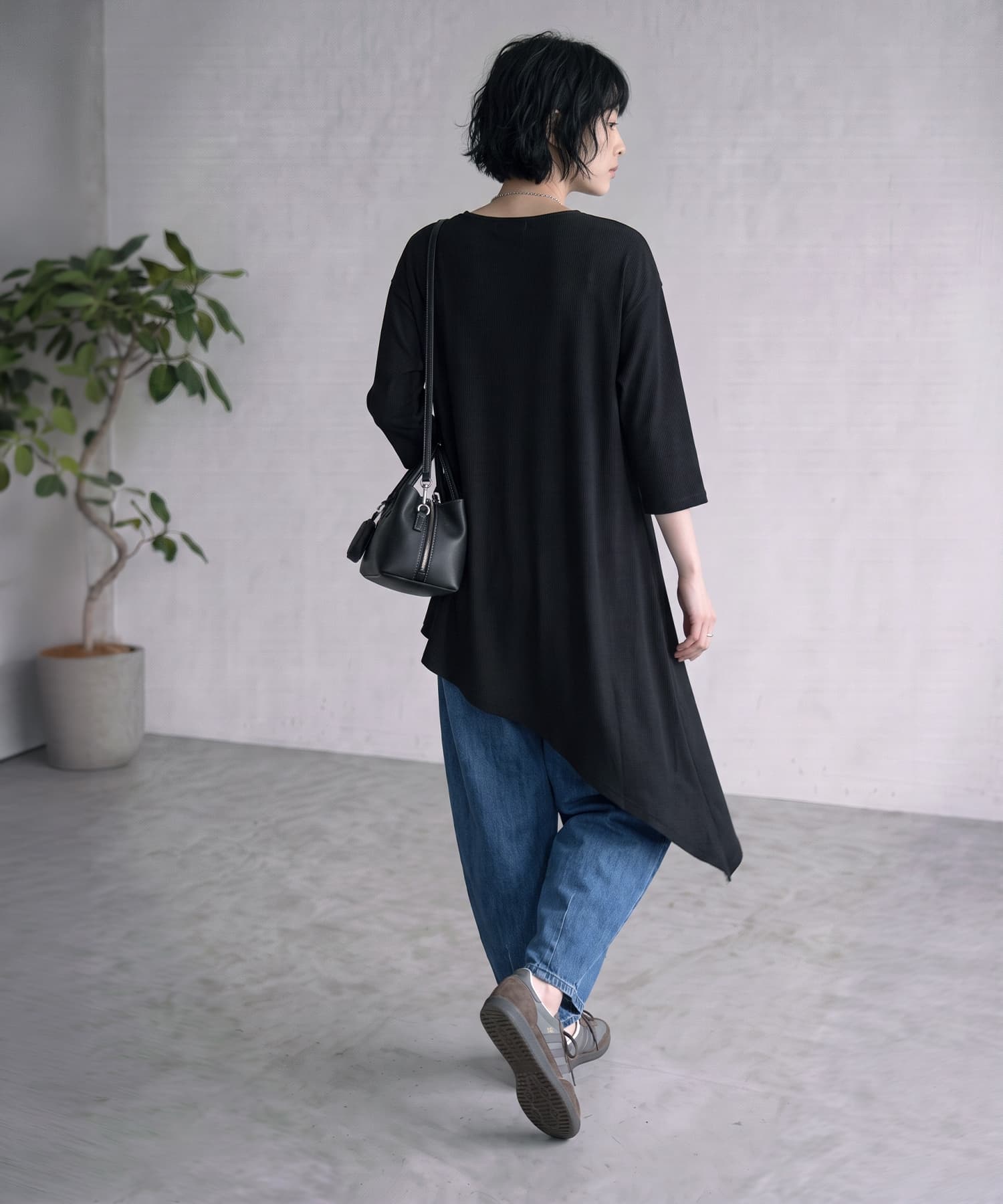 着用イメージ 187cm ライトグレー