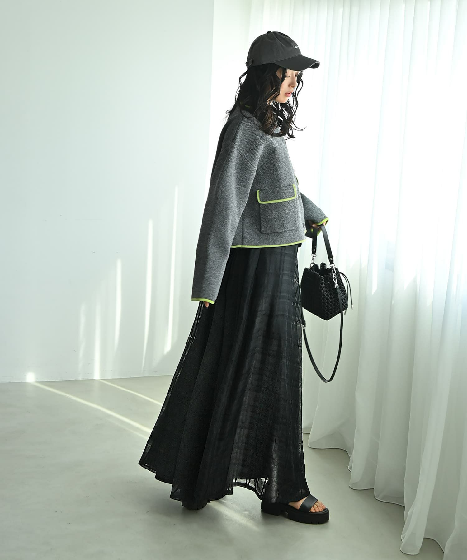 着用イメージ 172cm グリーン
