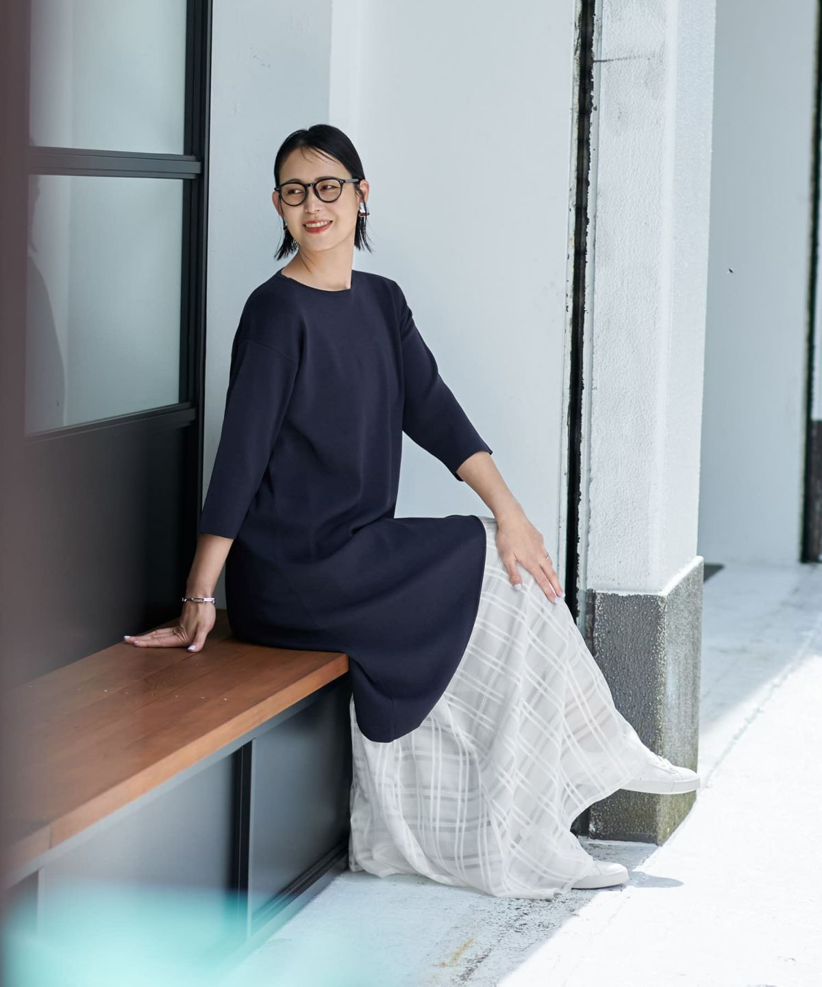 着用イメージ 187cm ホワイト