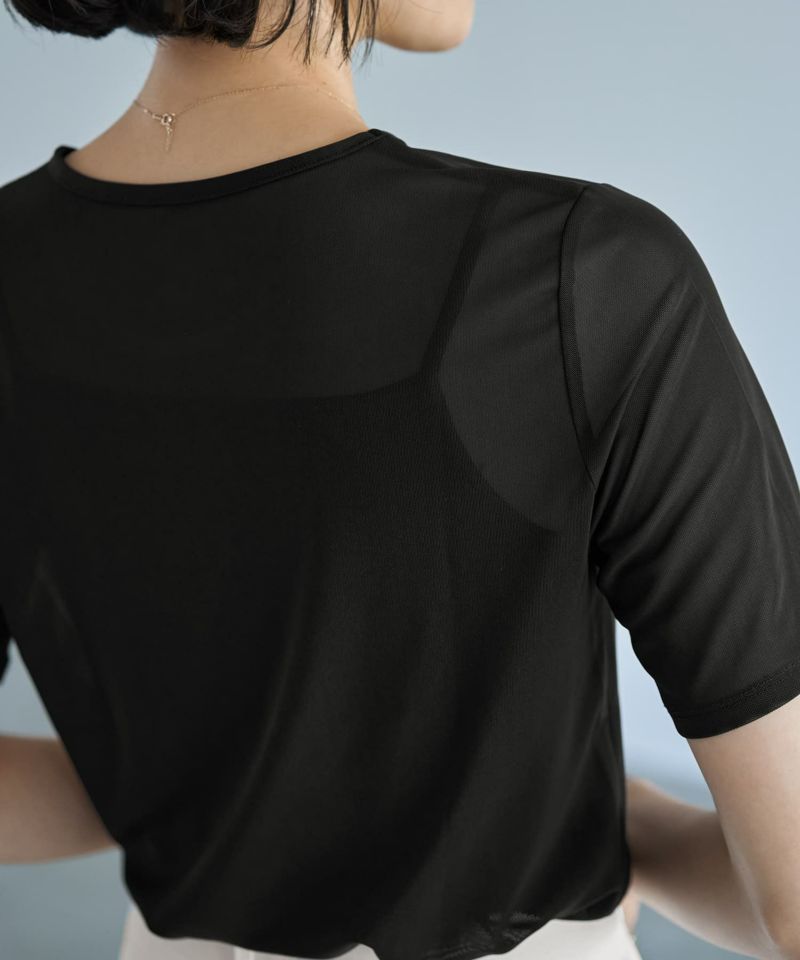 tシャツ ストレッチメッシュ半袖トップス レディース ストレッチメッシュ半袖トップス | おしゃれな大人レディース