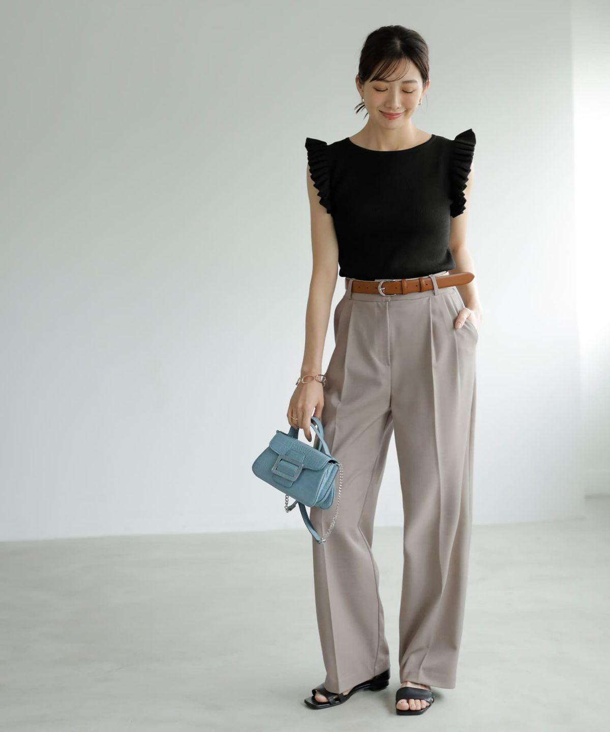 着用イメージ　ライトブラウン