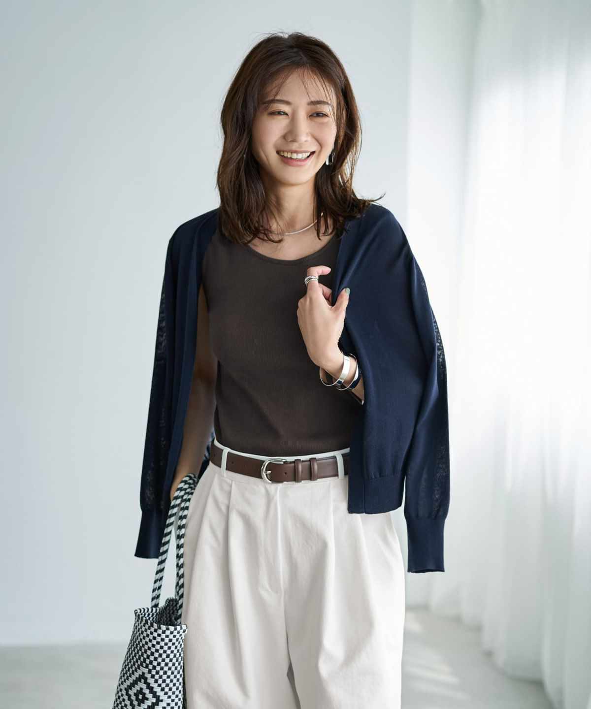 着用イメージ　ブラウン