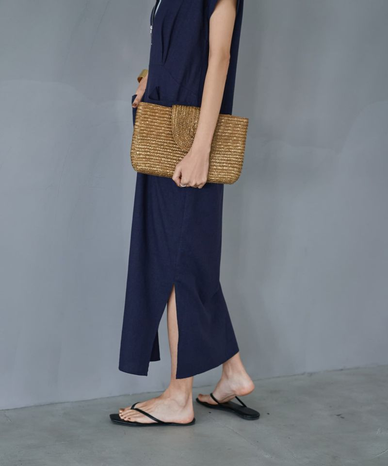 関税込★VIP価格【FENDI】Vネックドレープアシンメトリードレス GLAMOROUS/グラマラス】チェーン ホルターネック ジップデザイン