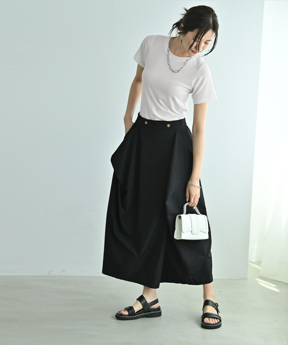 着用イメージ 172cm ブラック