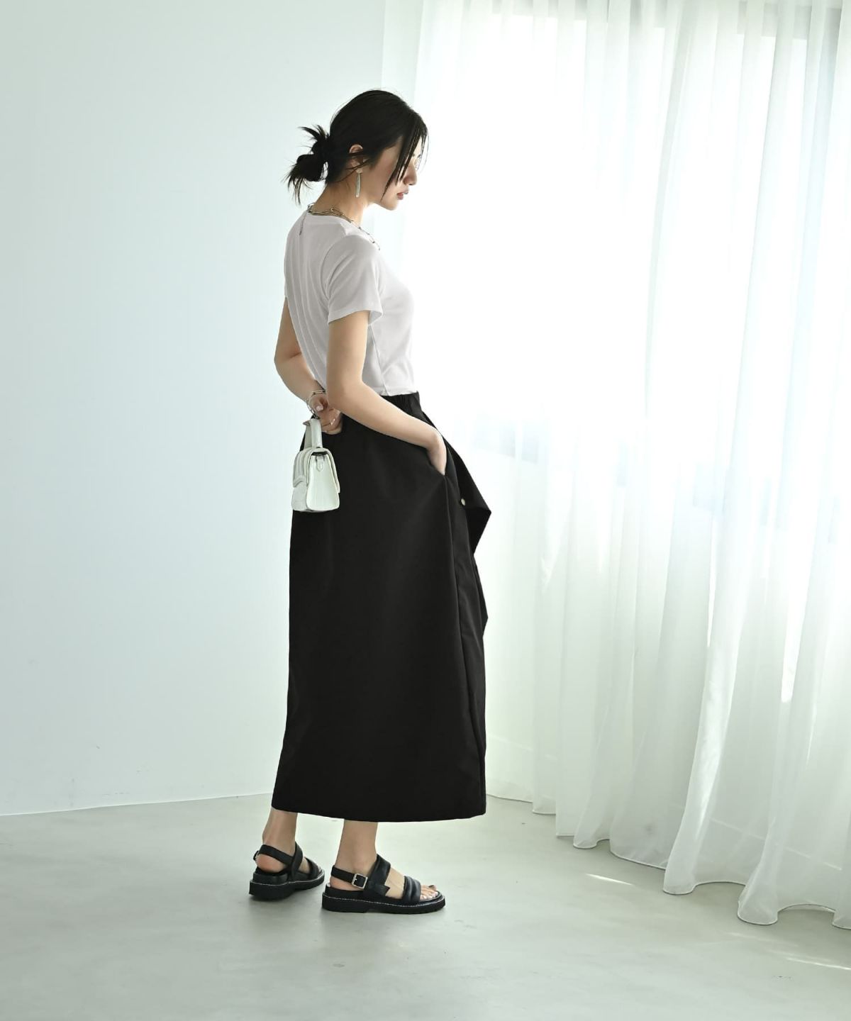 着用イメージ 172cm ブラック